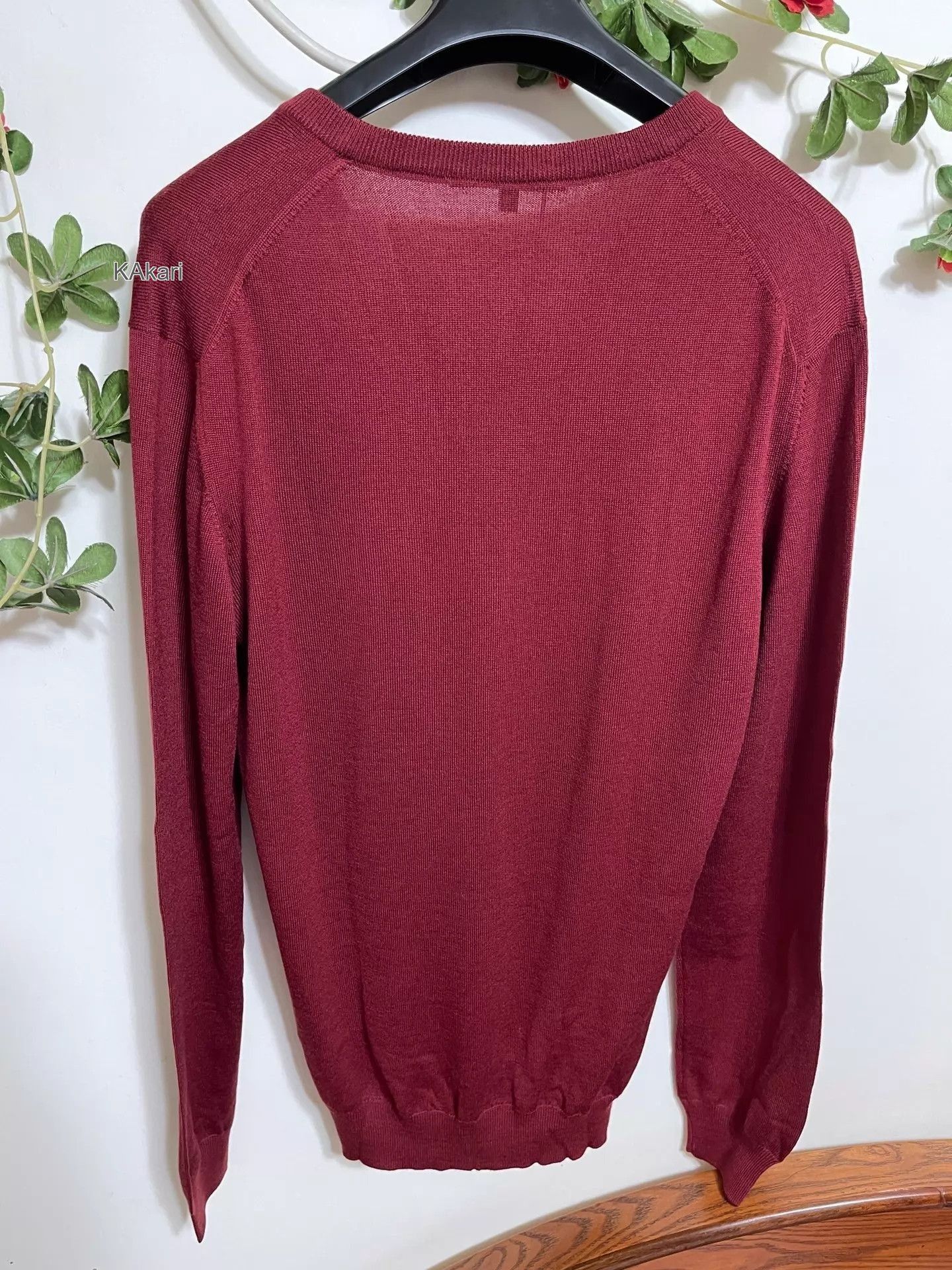 Gucci Red V-Neck Long Sleeve Knit Sweater Size US XXS / EU 40 - 2 Thumbnail