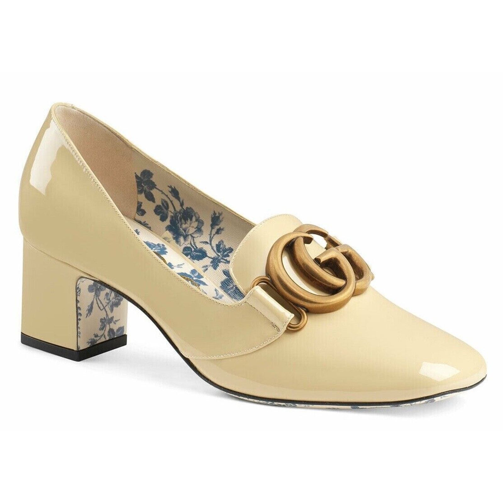 Gucci Victoire 55 Leather Block Mid Heel Mule Loafer Pump 39 Size US 9 / IT 39 - 2 Thumbnail