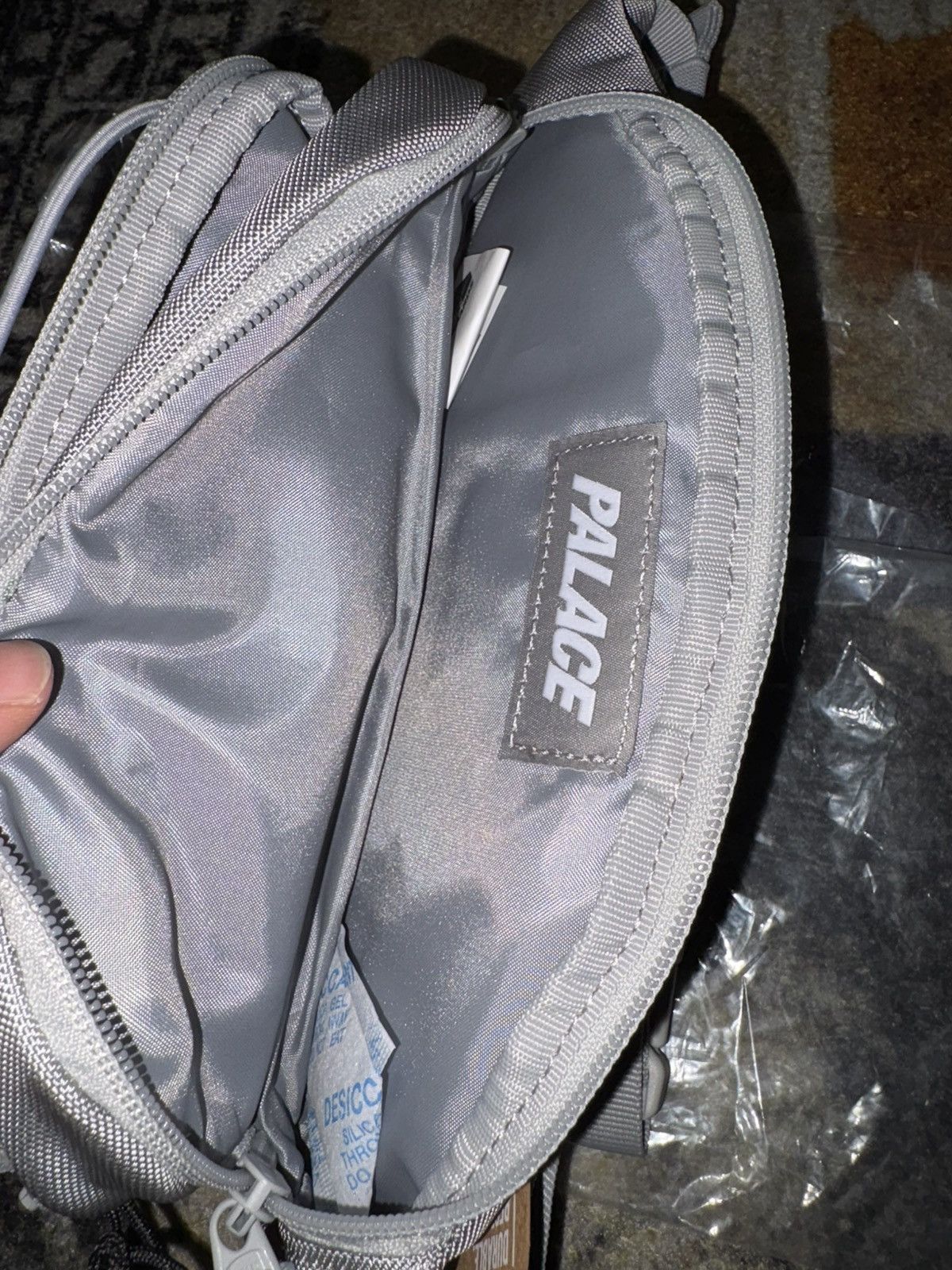 Palace Palace Cordura RE Crossbody Bag Ghost Gray Size ONE SIZE - 4 Thumbnail