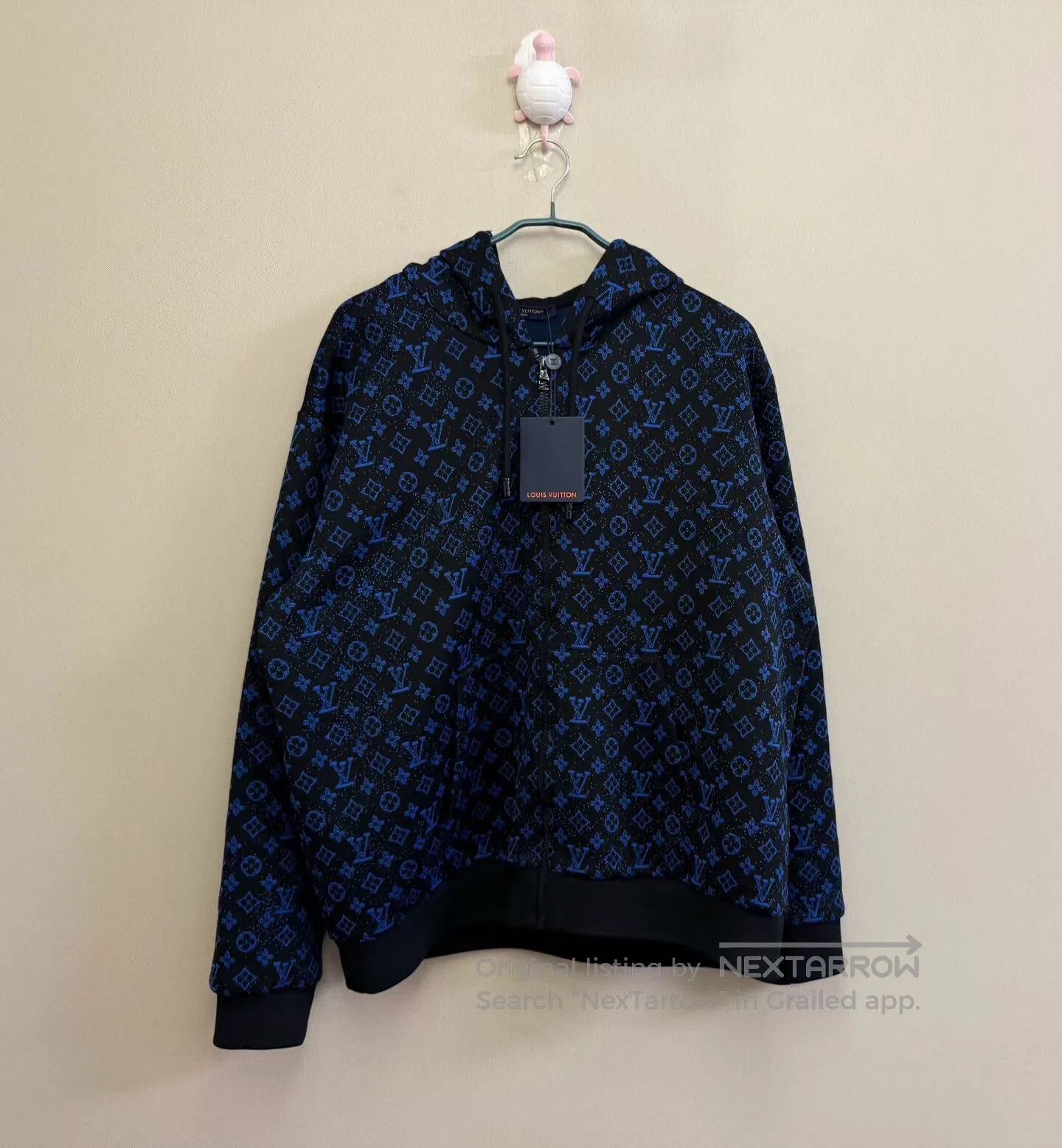 Louis Vuitton Louis Vuitton Blue Full Logo Zip-up Jacket| Size US XXL / EU 58 / 5 - 1 Thumbnail