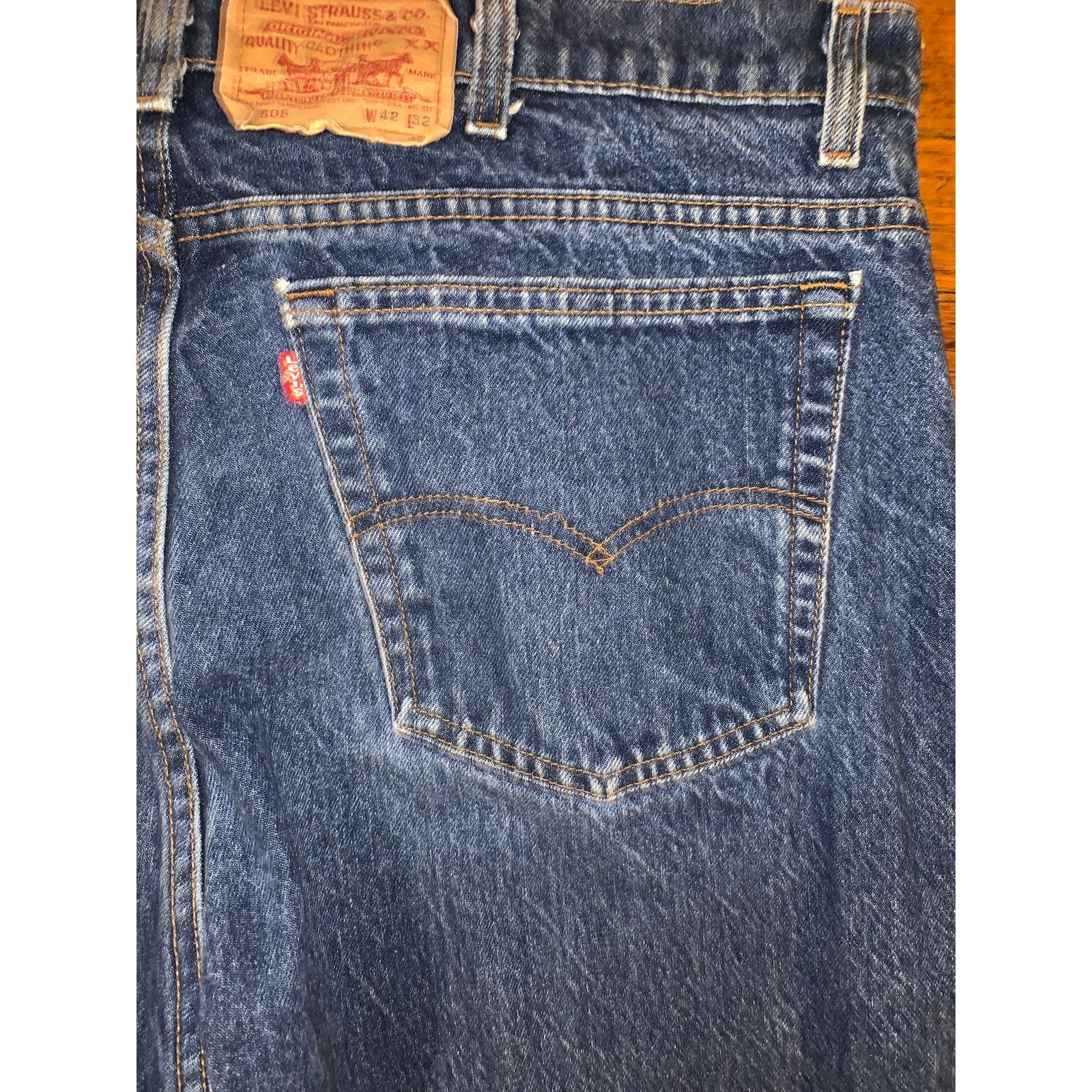 Levi's Vintage 1990 Levis 505 42x32 Made In USA Greensboro Size US 42 / EU 58 - 8 Thumbnail