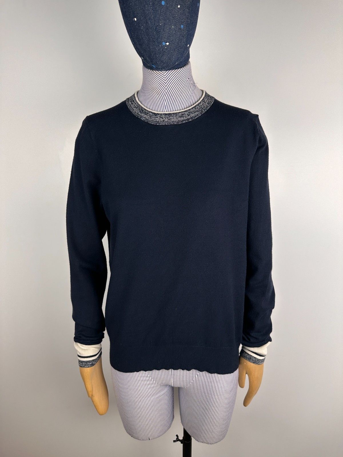 Reiss Reiss Bella Tipped and Cuffed Jumper Sweater Navy Size M Size M / US 6-8 / IT 42-44 - 1 Thumbnail