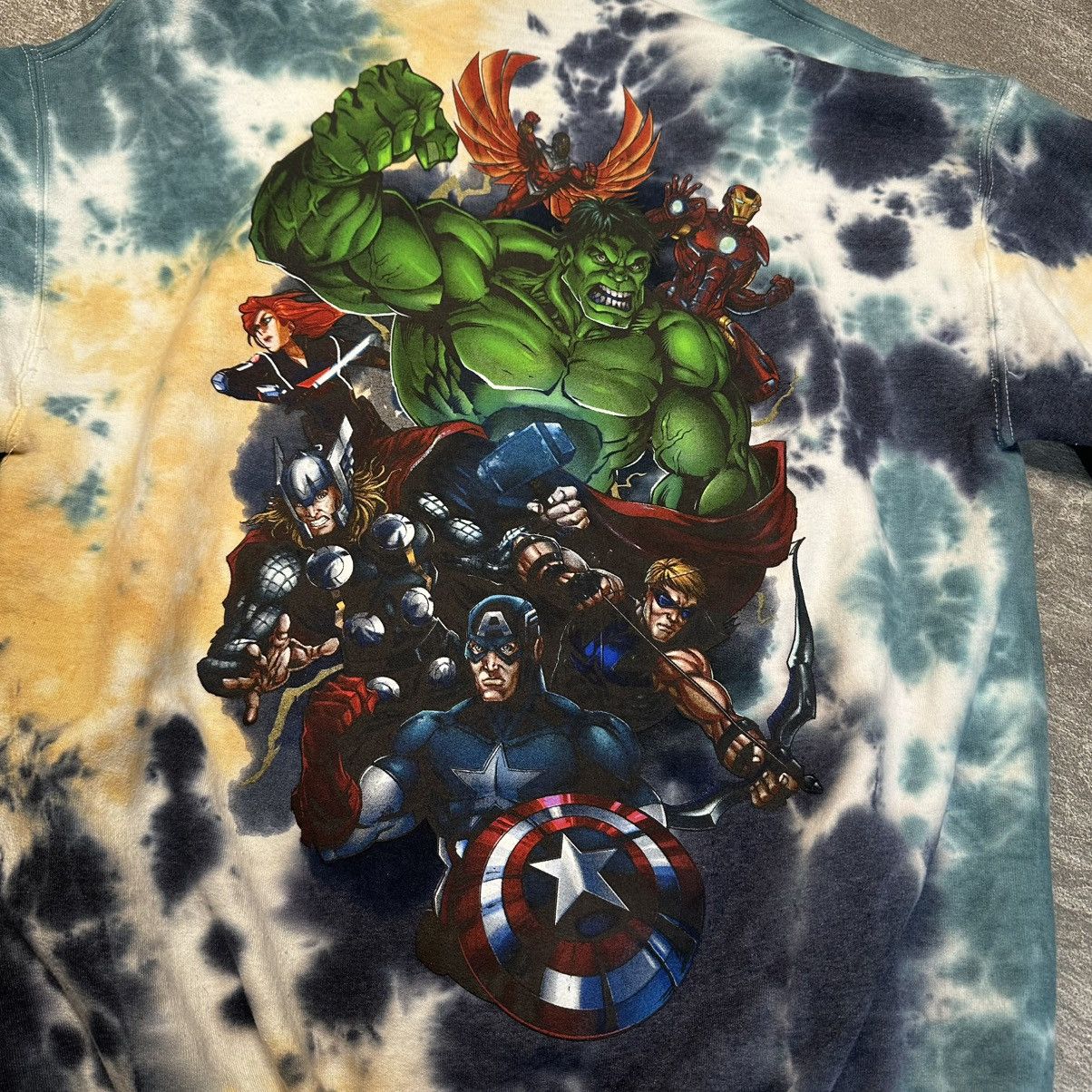 Marvel Comics Marvel Avengers HULK Pullover Hoodie Sweater Cream Tie-Dye Size US M / EU 48-50 / 2 - 8 Thumbnail
