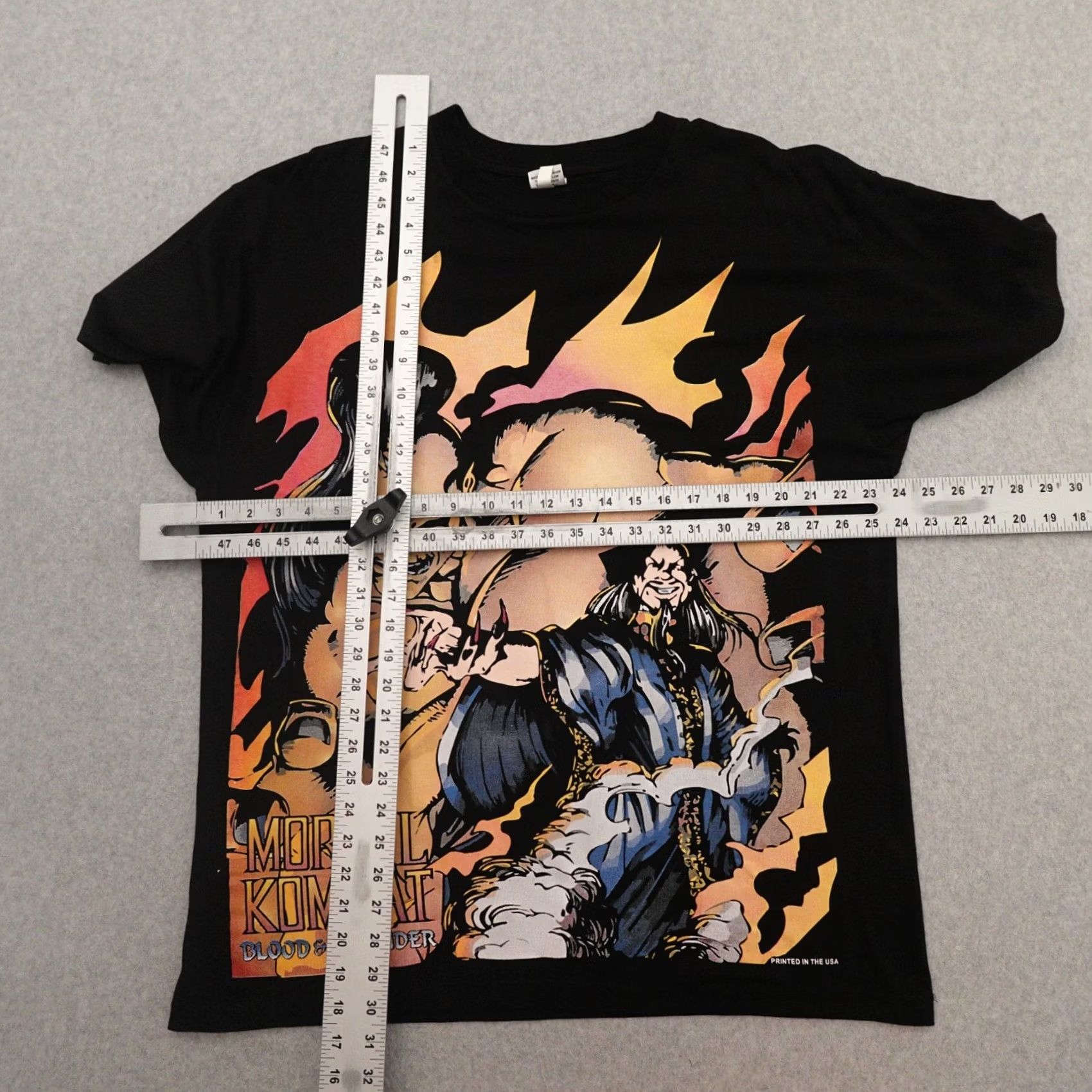 Vintage Mortal Kombat Blood & Thunder T-Shirt Adult XL Black Videogame MK Jumbo Print GORO TSANG MEN XL Size US XL / EU 56 / 4 - 4 Thumbnail