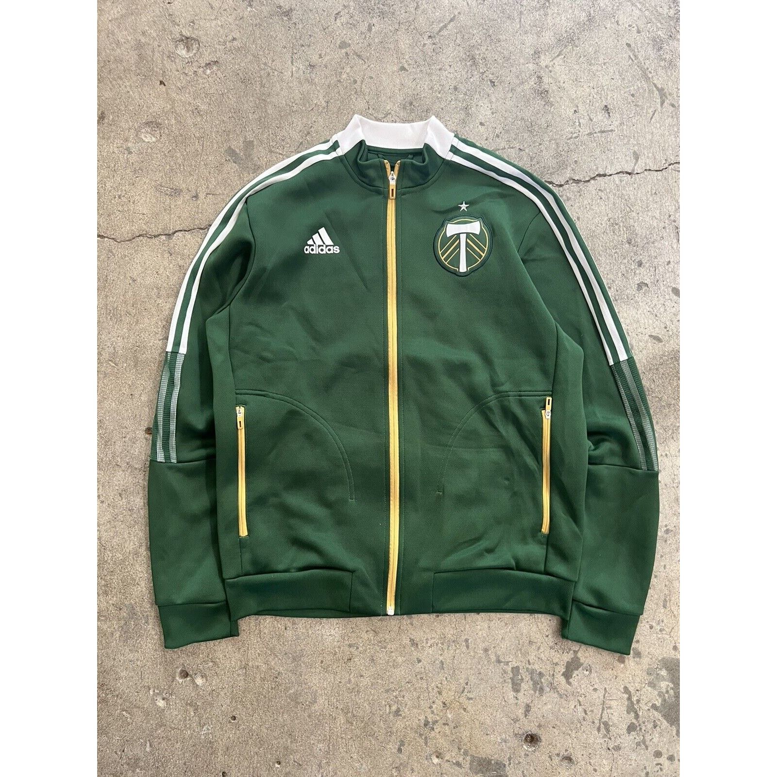 Adidas Mens Adidas MLS Portland Timbers Anthem Jacket Full Zip M Size US M / EU 48-50 / 2 - 1 Thumbnail