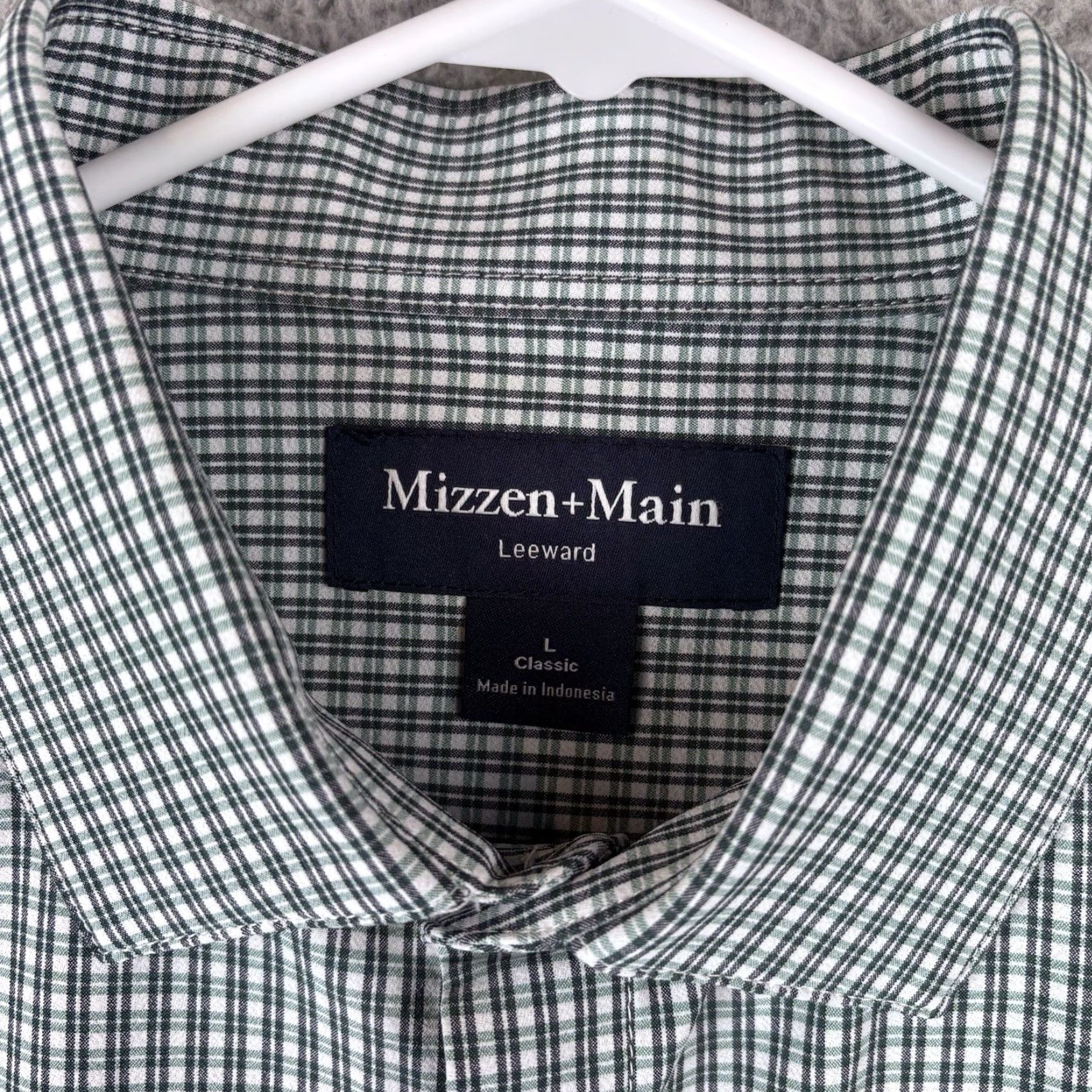 Mizzen+Main Mizzen+Main Shirt Men's L Green Plaid Leeward Stretch Button-Up Collared Long Sleeve Size US L / EU 52-54 / 3 - 2 Thumbnail