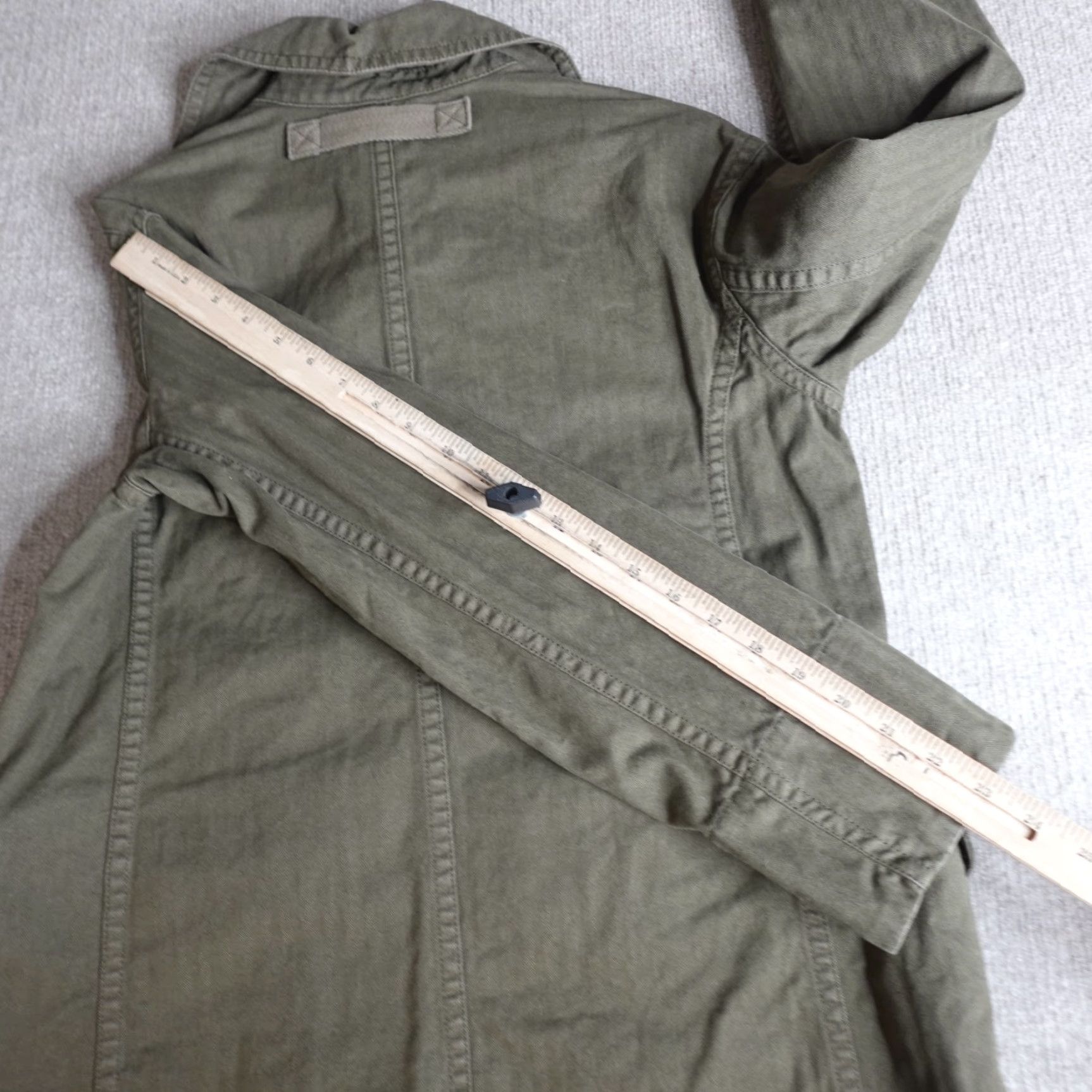 Everlane Everlane Womens Jacket Small Green Twill Peacoat Double Breasted Cotton Military Jacket Women S Green Twill Peacoat Size S / US 4 / IT 40 - 6 Thumbnail