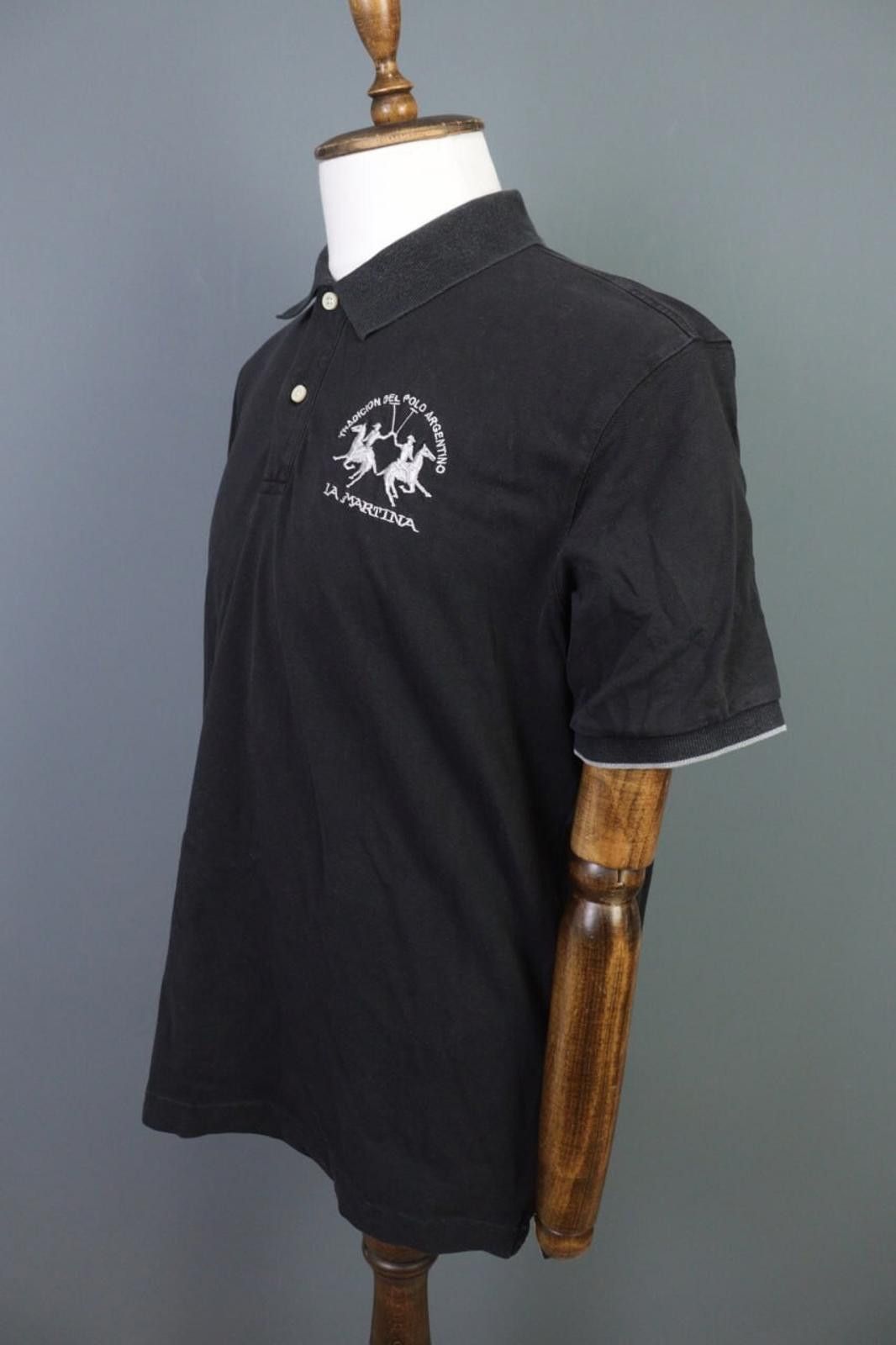 La Martina La Martina Polo Buenos Aires Black Polo Shirt XL Size US XL / EU 56 / 4 - 7 Thumbnail