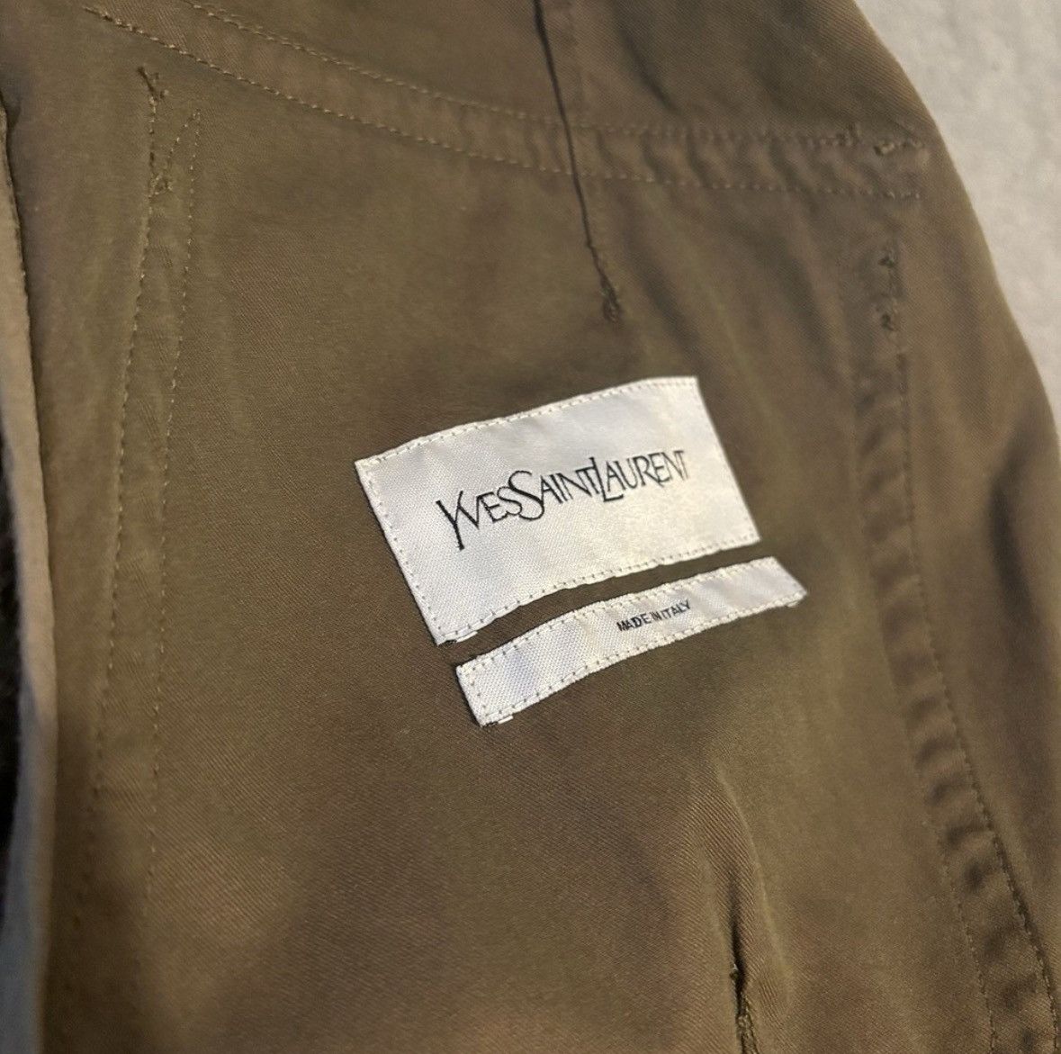 Yves Saint Laurent YSL Tom Ford Safari Jacket SS04 Khaki IT48 YSL Rive Gauche M Size US M / EU 48-50 / 2 - 7 Thumbnail