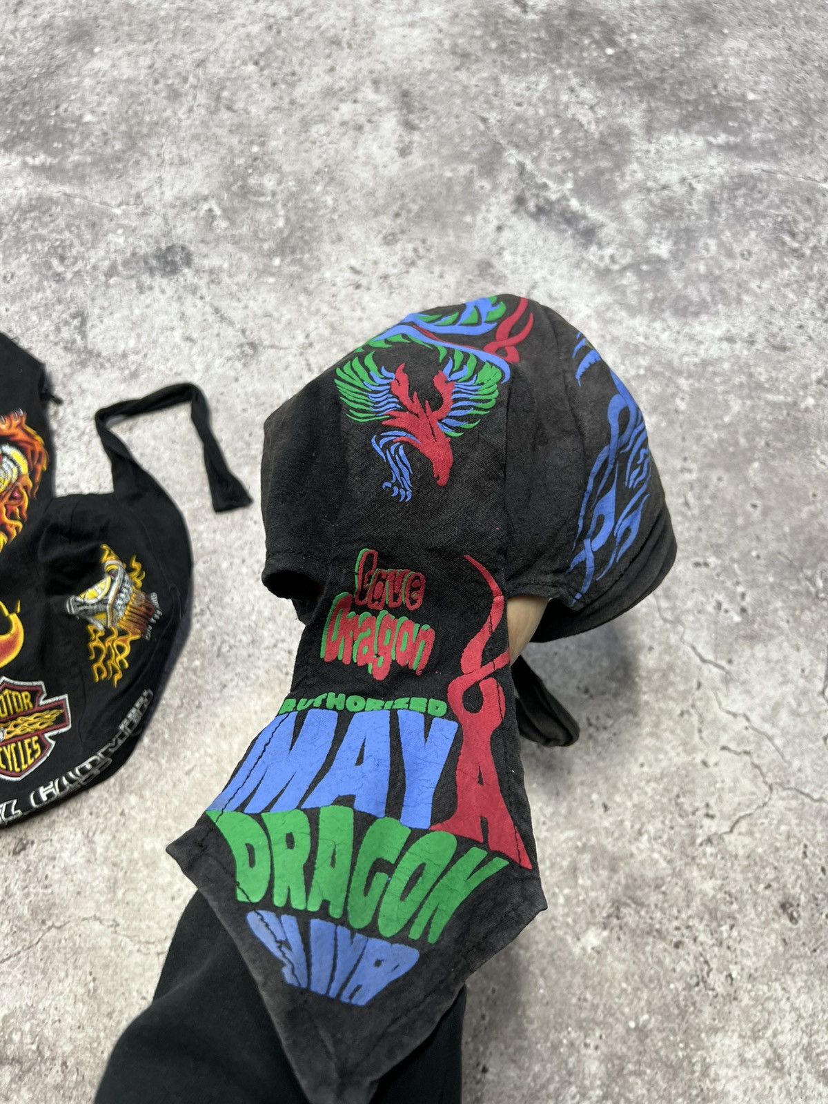 Harley Davidson Harley-Davidson Mexico X3 Biker Headwrap Bandana Cap Faded Size ONE SIZE - 4 Thumbnail