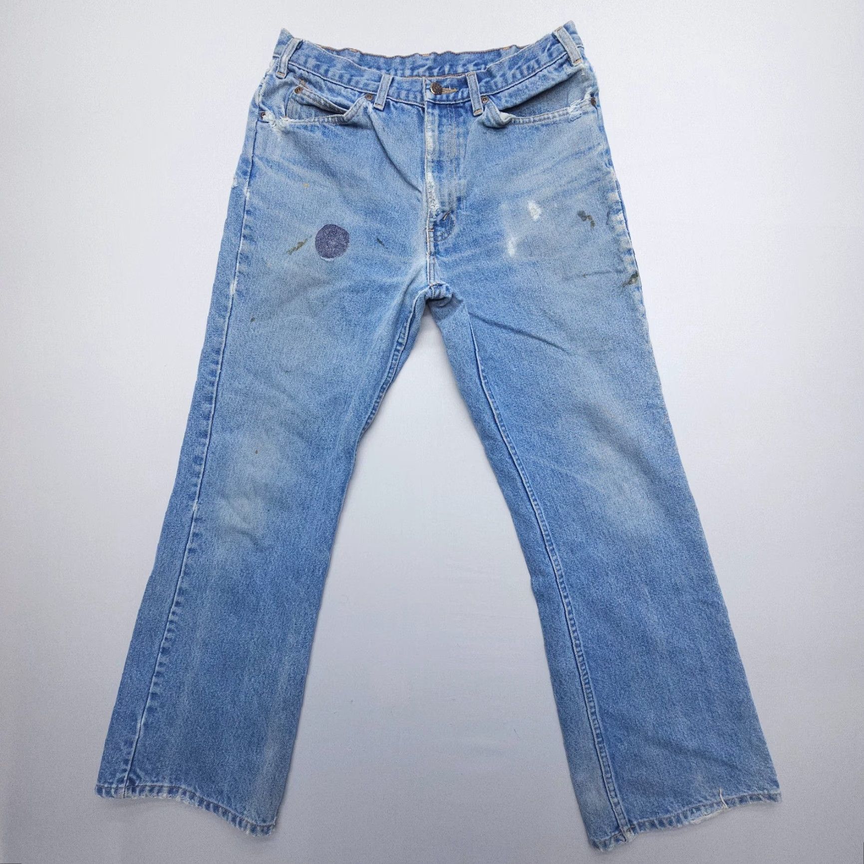 JCPenney VTG 80s JCPenney Plain Pockets Bootcut Jeans Mens 32 x 28 Blue 5-Pocket Design Denim Cotton Regular USA 90s 80s Mens Size US 32 / EU 48 - 2 Thumbnail