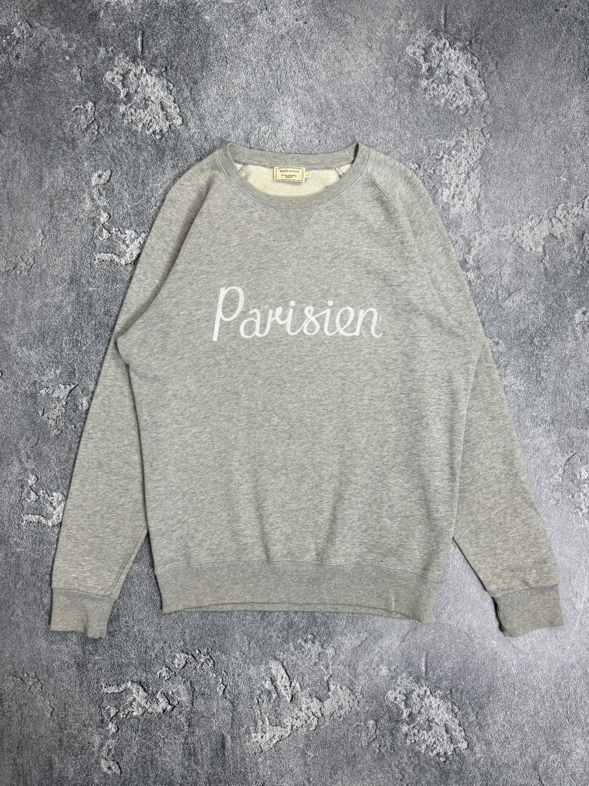 Maison Kitsune Maison Kitsune Parisien Big Logo Crew Neck Sweatshirt Size US L / EU 52-54 / 3 - 5 Thumbnail