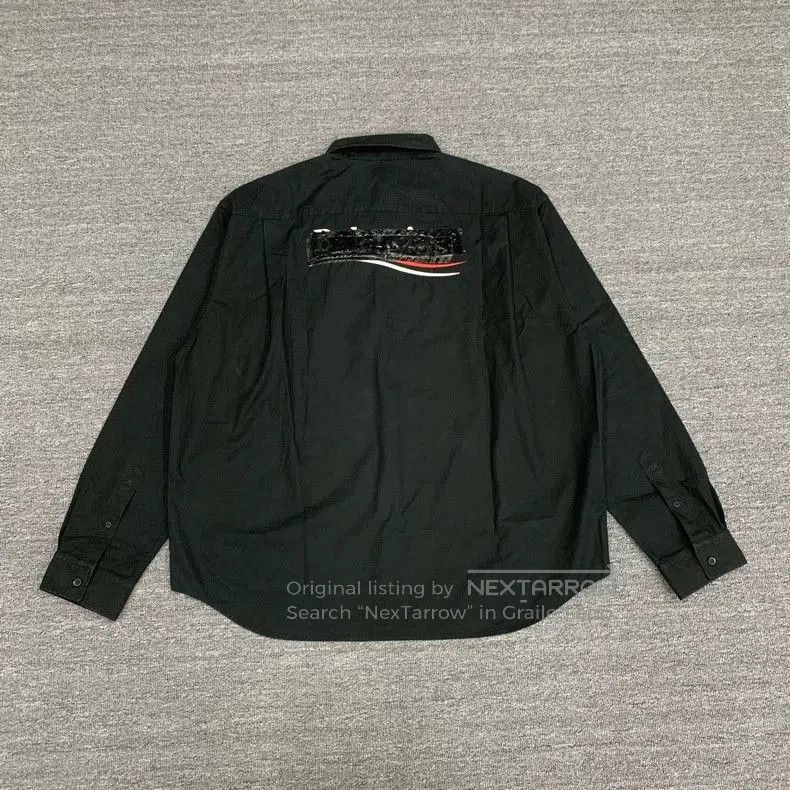 Balenciaga Balenciaga Black Tape Wave Coke Shirt Jacket. Size US S / EU 44-46 / 1 - 2 Thumbnail