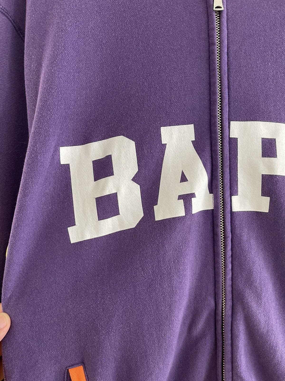 Bape OG Bape Spellout Logo Multicolor Zip Hoodie Purple Size US XL / EU 56 / 4 - 5 Thumbnail