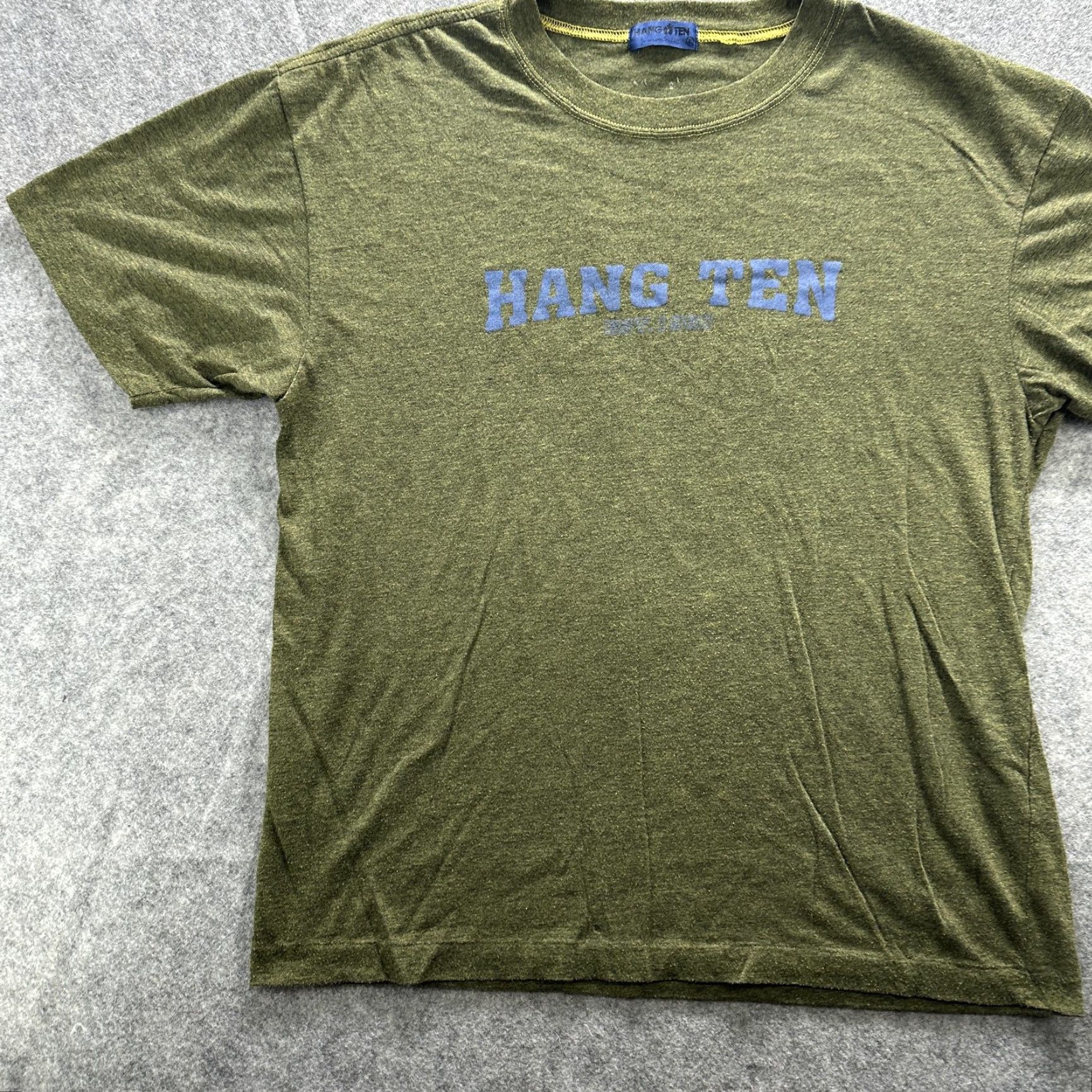 Hang Ten Hang Ten Shirt Mens L Green Heather Graphic Surf Logo Short Sleeve Casual Size US L / EU 52-54 / 3 - 3 Thumbnail