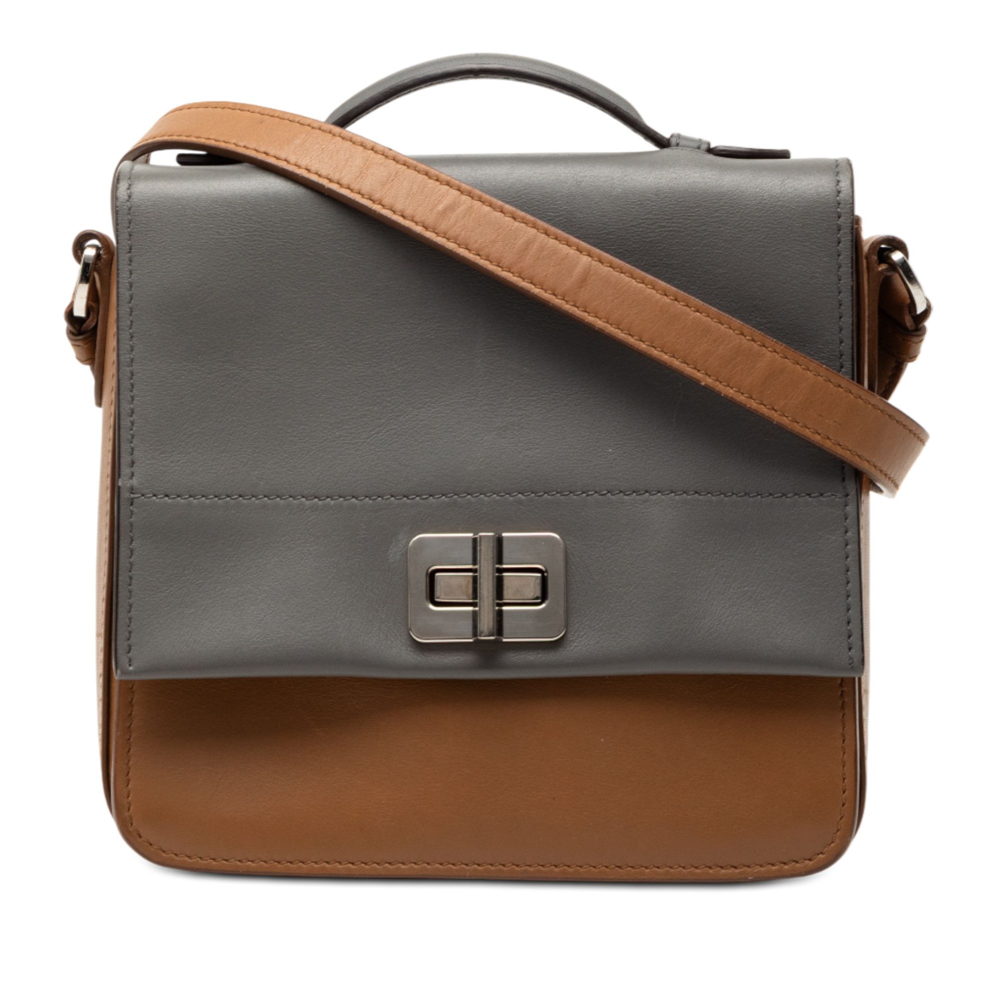Prada Prada Bicolor City Calf Satchel Size ONE SIZE - 1 Thumbnail