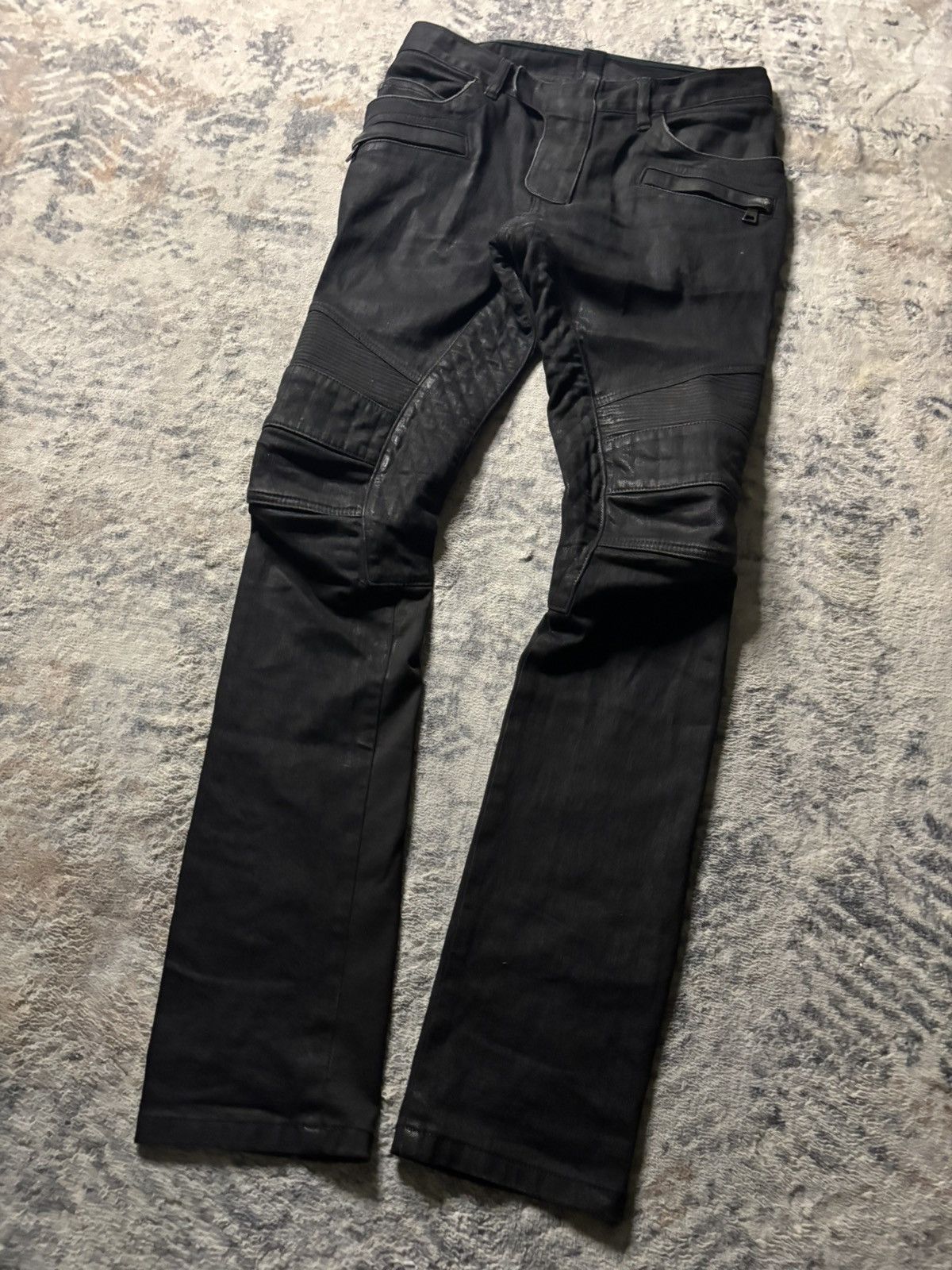 Balmain Balmain SS11 Decarnin Waxed Biker Denim Size US 30 / EU 46 - 1 Thumbnail
