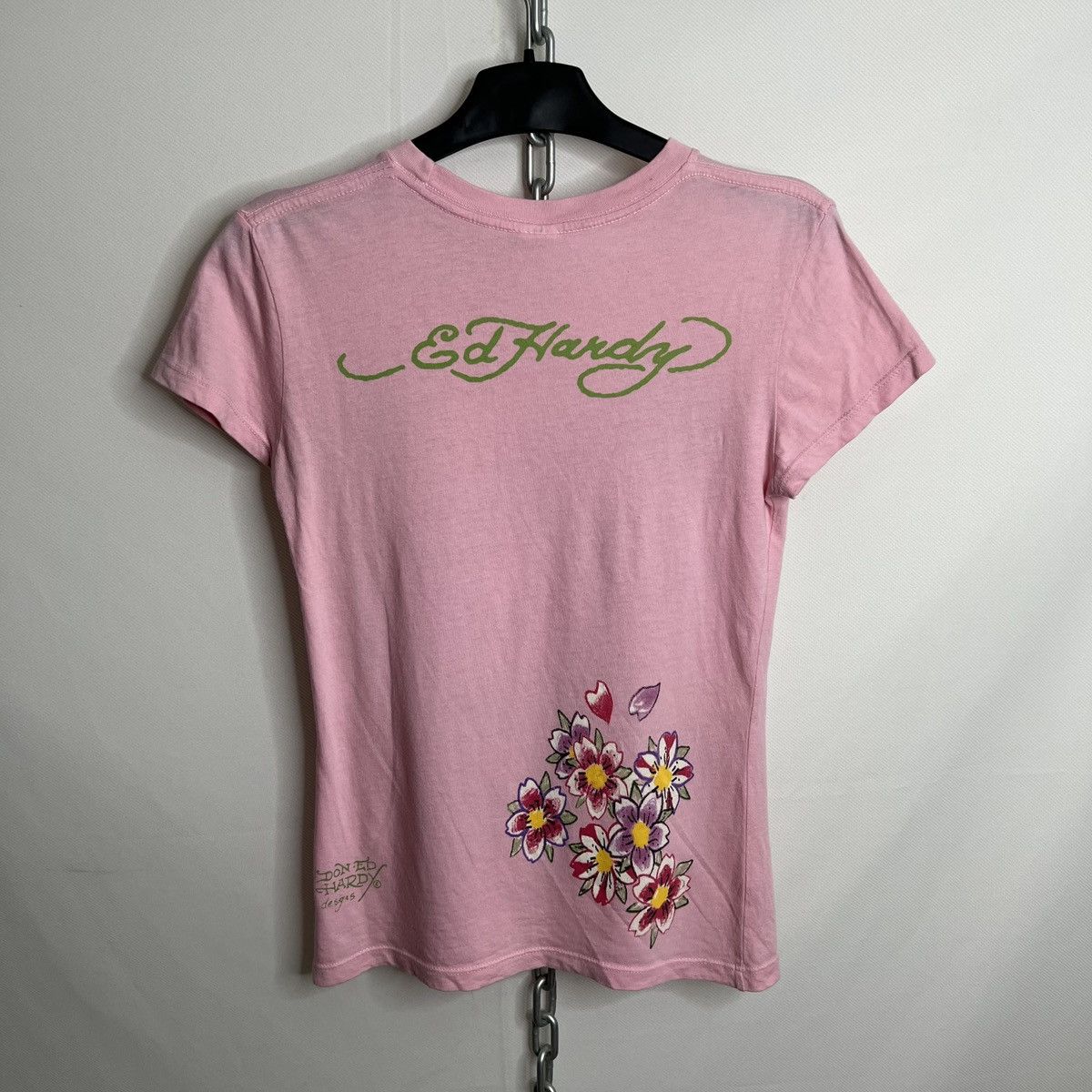Ed Hardy ED HARDY PINK TATTOO SKULL GRAPHIC SHIRT Size XS / US 0-2 / IT 36-38 - 8 Thumbnail