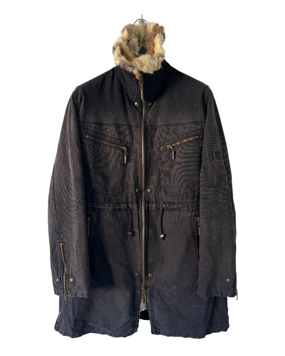 Roberto Cavalli F/W 2003 Runway Rabbit Fur Army Coat Size US S / EU 44-46 / 1 - 5 Thumbnail
