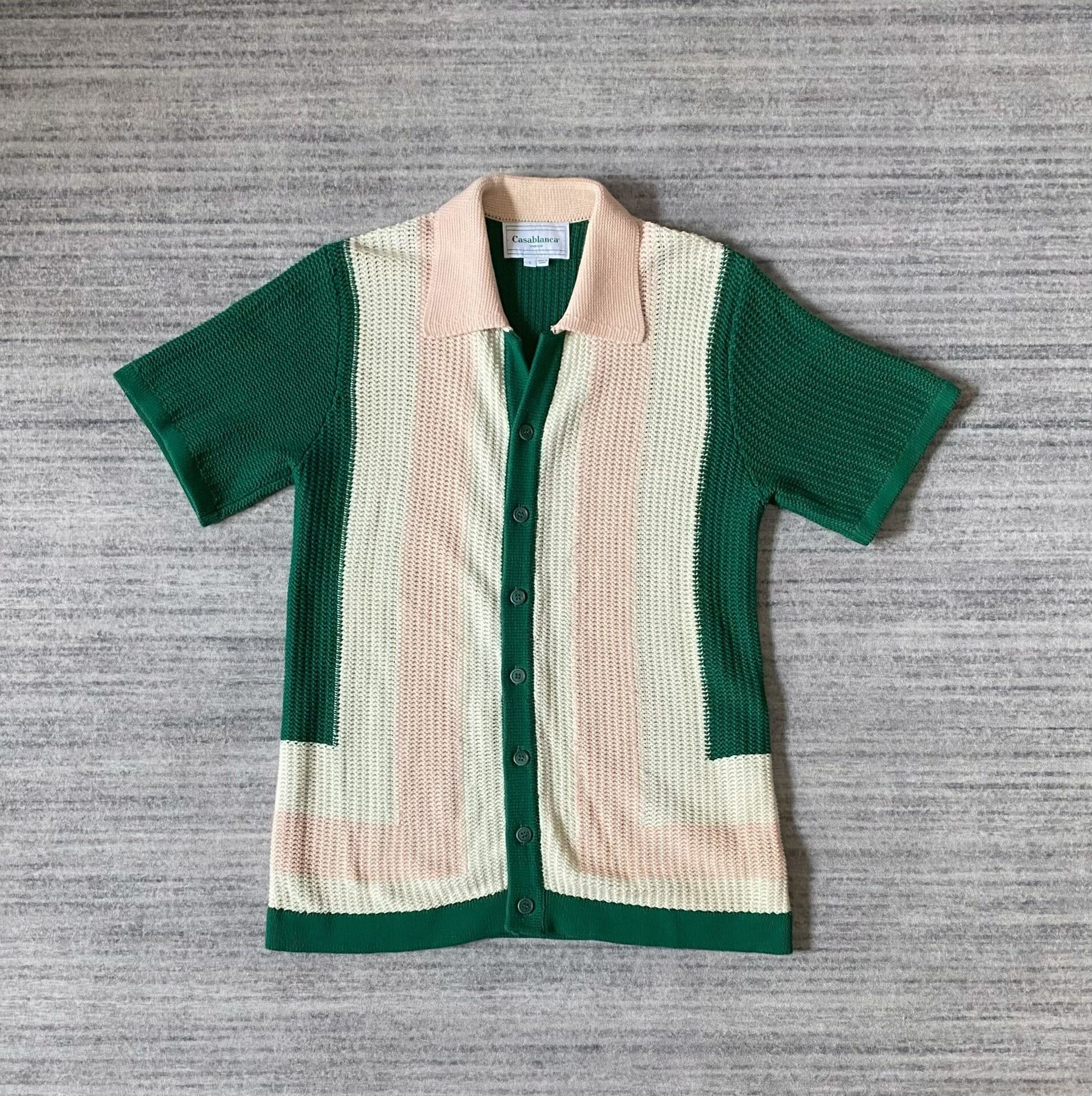 Casablanca Casablanca Colorblock Short Sleeve Knit Top Size S / US 4 / IT 40 - 1 Thumbnail