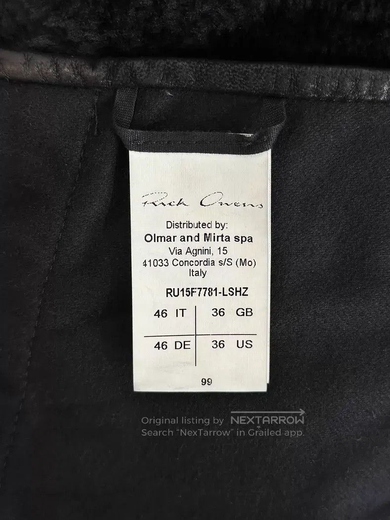 Rick Owens Rick Owens Fur collar leather jacket Size US S / EU 44-46 / 1 - 8 Thumbnail