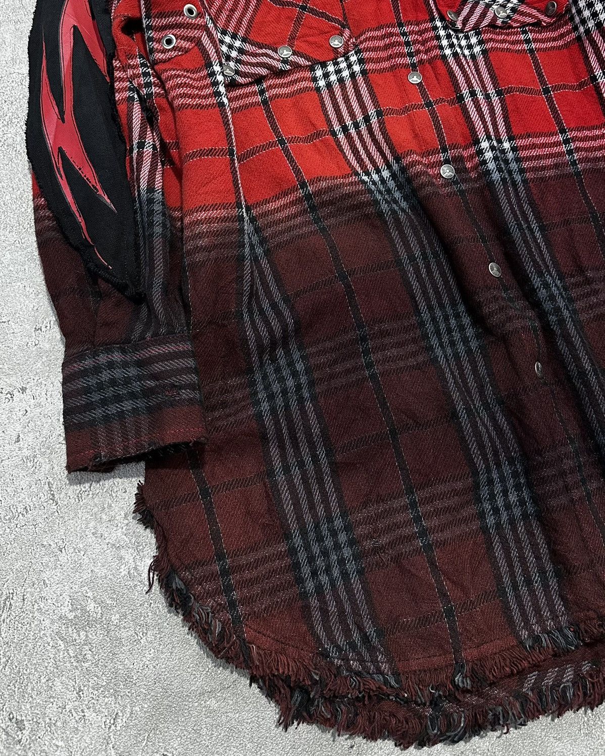 Diesel × Diesel Black Gold Diesel Distressed Plaid Flannel Shirt Size US S / EU 44-46 / 1 - 5 Thumbnail