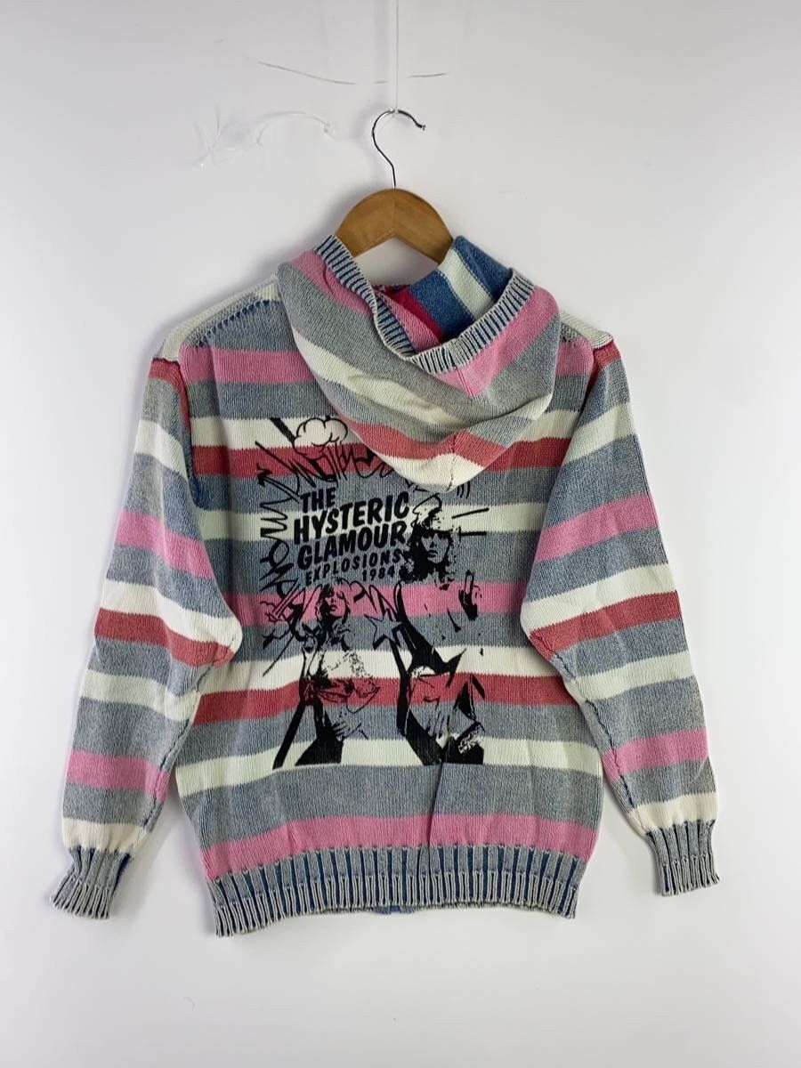 Hysteric Glamour Striped Graphic Knit Zip Hoodie | Grailed 