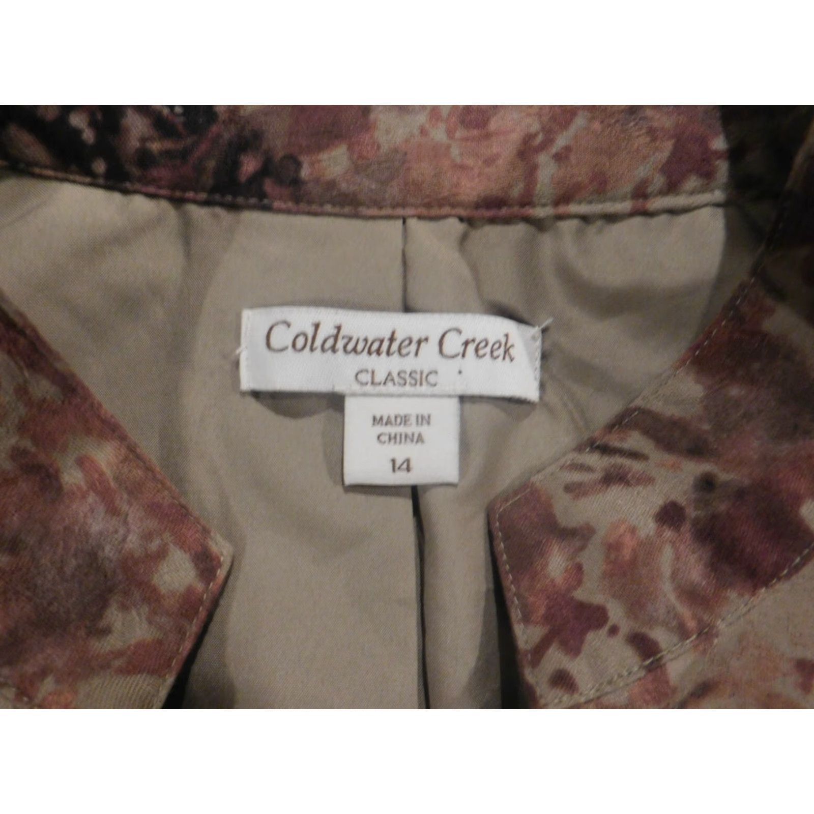 Coldwater Creek Coldwater Creek Jacket Womens 14 Pink Floral Snap Lined Cotton Denim Winter Basic Jacket Size XL / US 12-14 / IT 48-50 - 4 Thumbnail