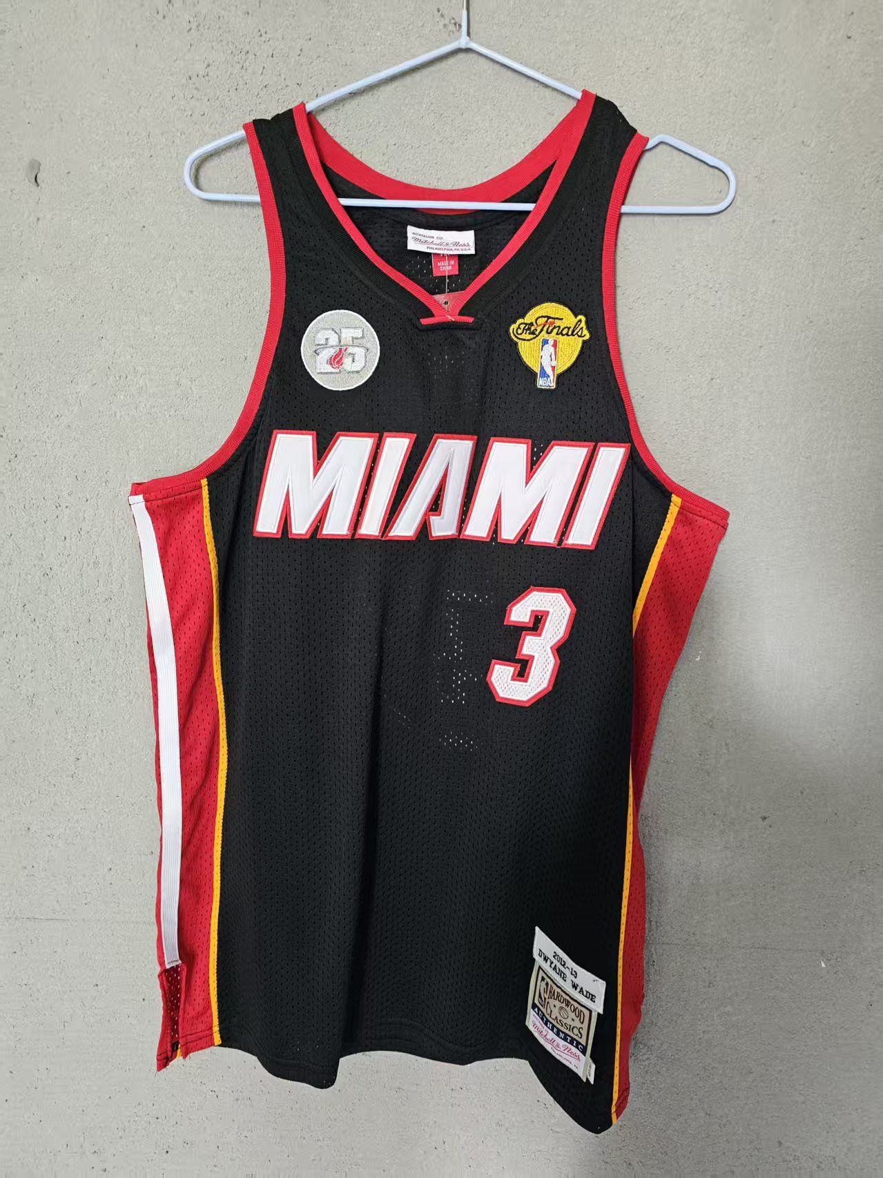 NBA Dwyane Wade Jersey Miami Heat 3 Double Stitched XXL Size US XXL / EU 58 / 5 - 2 Thumbnail