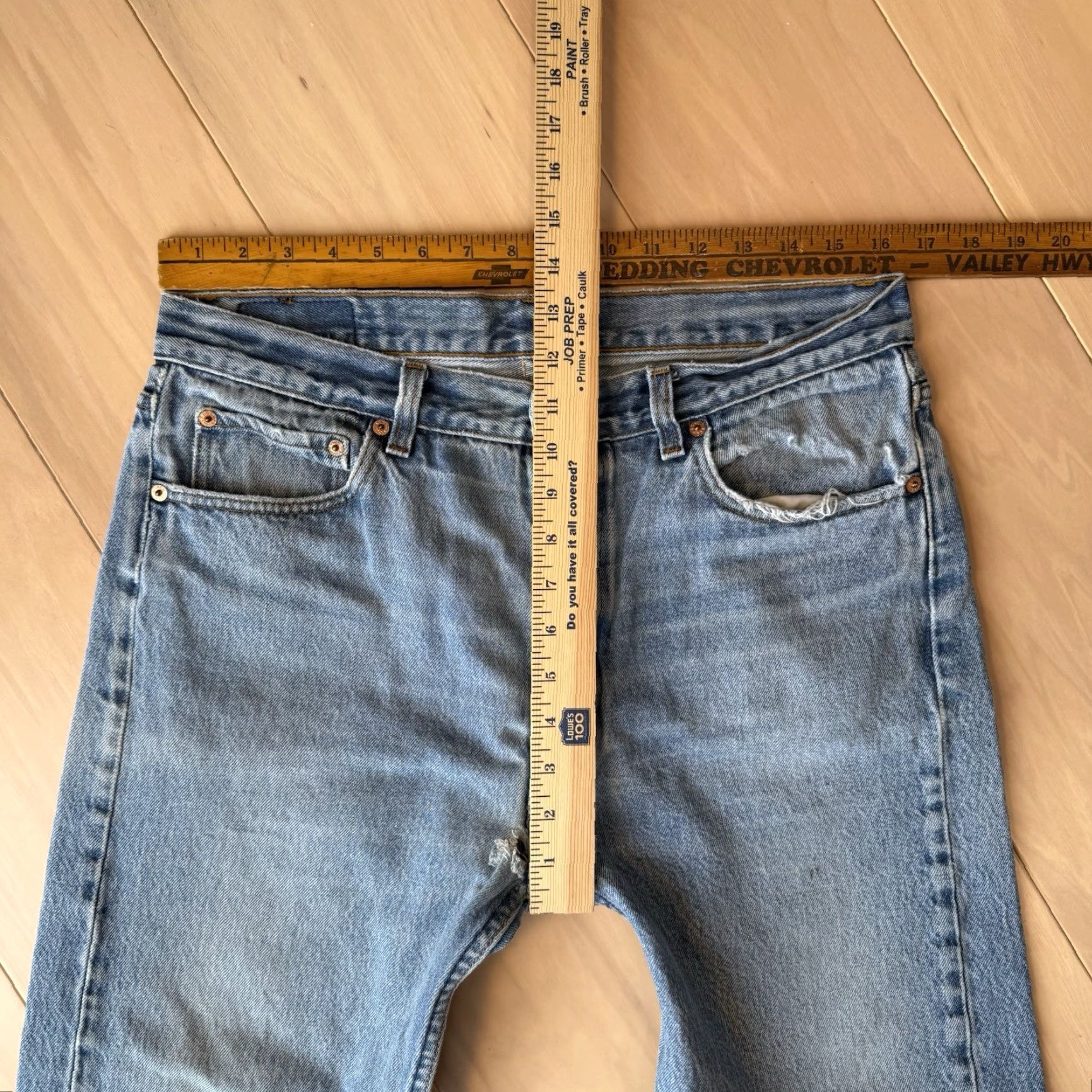 Levi's VINTAGE Levis 501 Jeans 32 Blue Straight Leg 80s Denim Workwear Non Selvedge Size US 32 / EU 48 - 6 Thumbnail