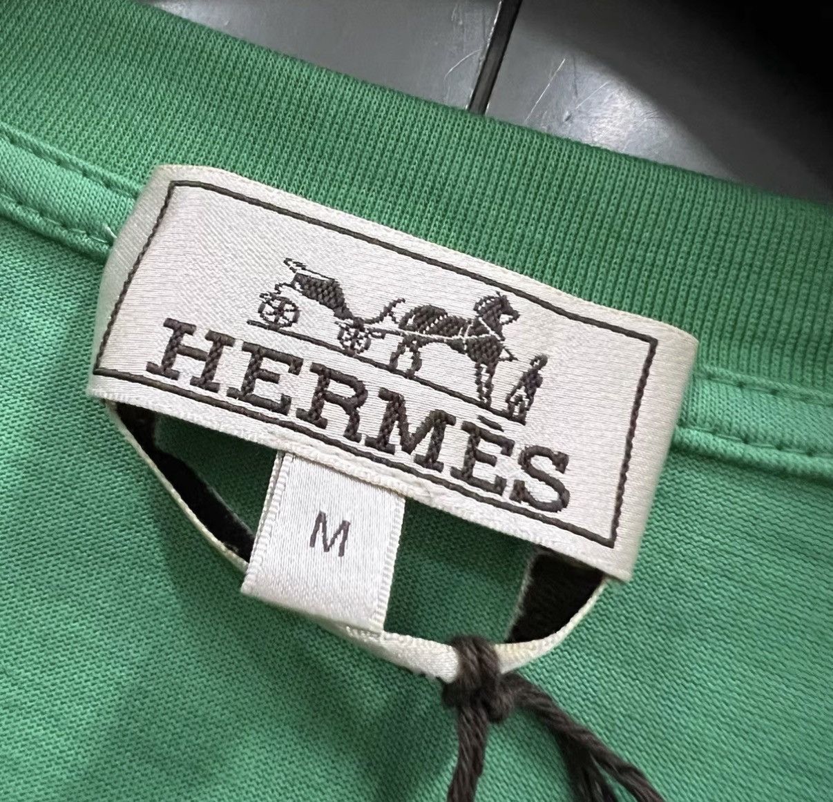 Hermes Hermès Green Geometric Patch Short Sleeve T-shirt J41 Size US M / EU 48-50 / 2 - 3 Thumbnail