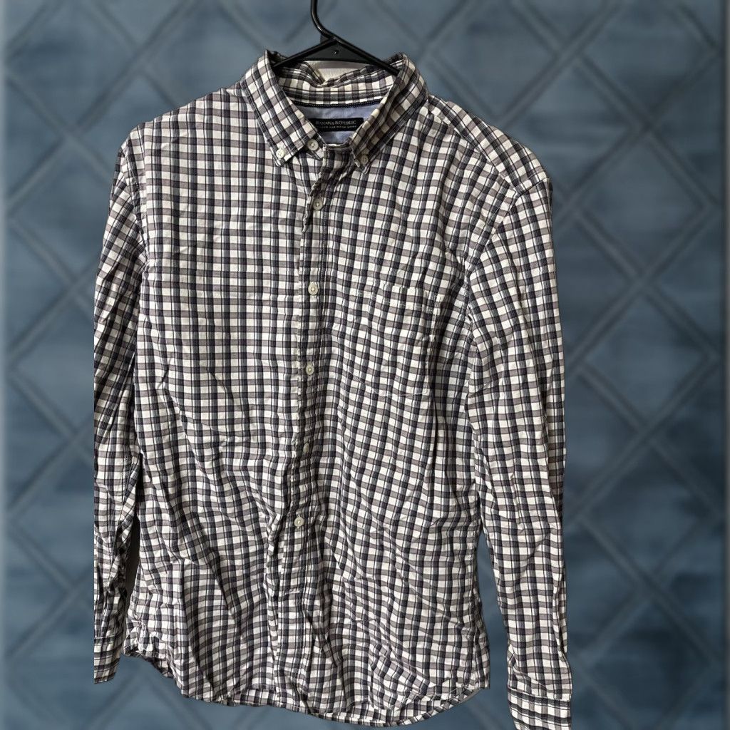 Banana Republic Banana Republic Men's Medium Long Sleeve Button-Up Shirt Multicolor Check Slim Fit Classic Retro Size US M / EU 48-50 / 2 - 1 Thumbnail