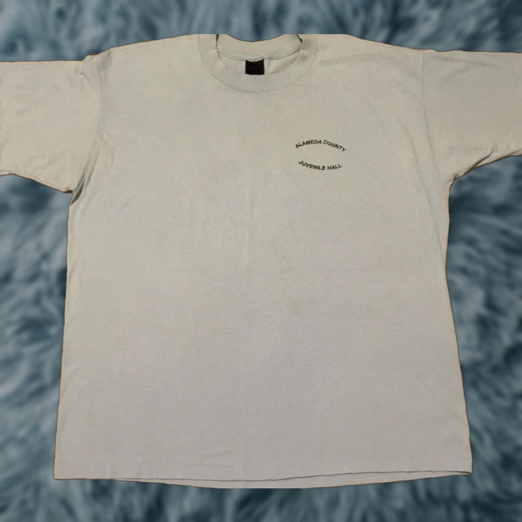Vintage VINTAGE Alameda County Juvenile Hall Inmate Shirt 2XL Blue Distressed 90s Grunge Prisoner Shirt Mens 2XL T-Shirt Size US XXL / EU 58 / 5 - 1 Thumbnail