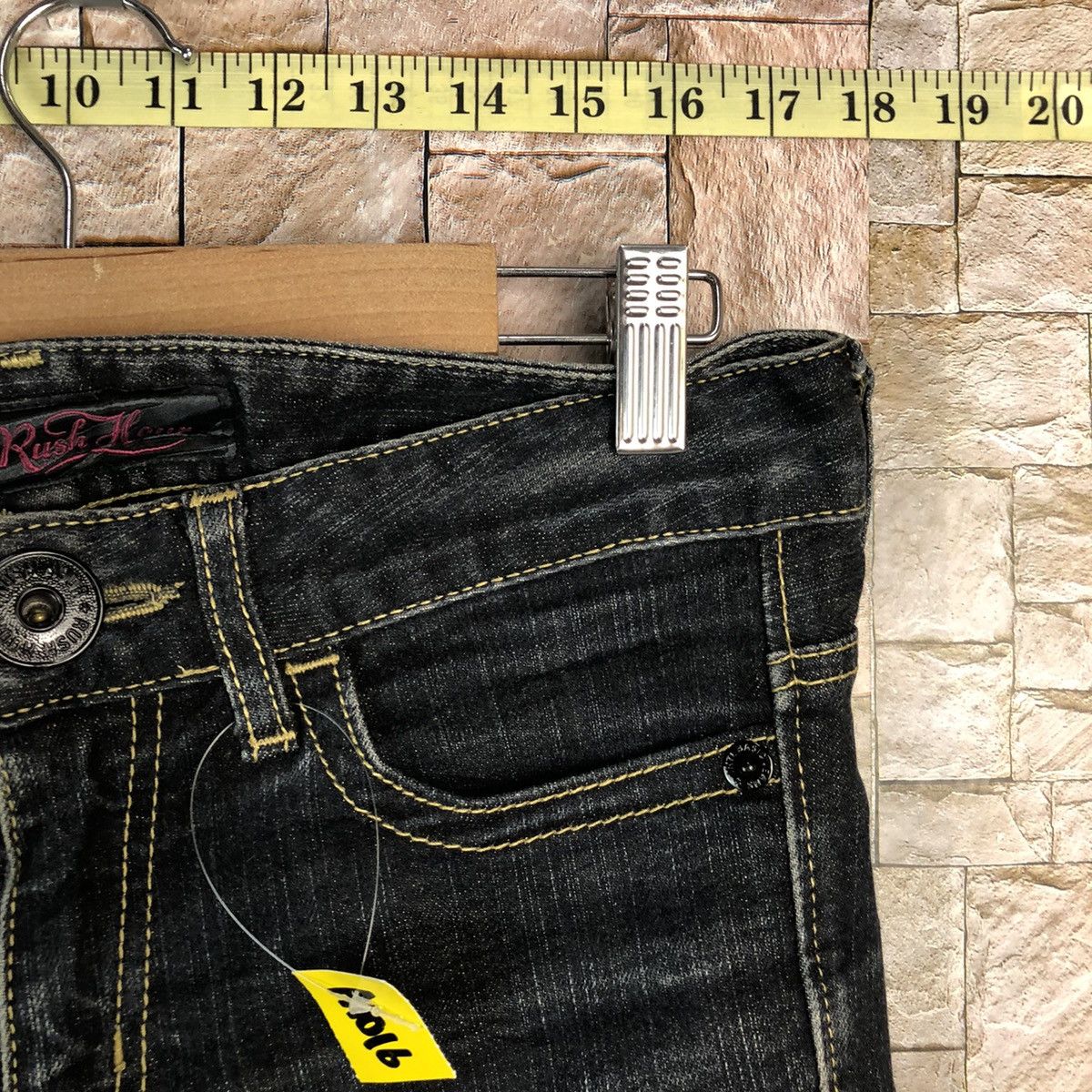 Japanese Brand Rush Nour Black Denim Pants #A1016 Size 28" / US 6 / IT 42 - 8 Thumbnail