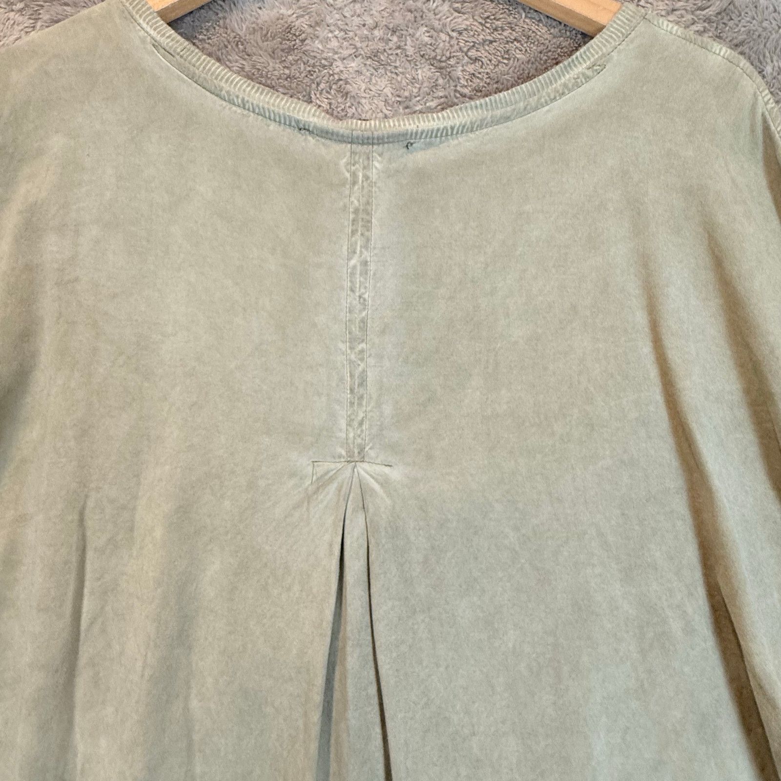 Other Jane Delancey Mixed Media Green Ribbed Tunic Top T Shirt L Size L / US 10 / IT 46 - 5 Thumbnail