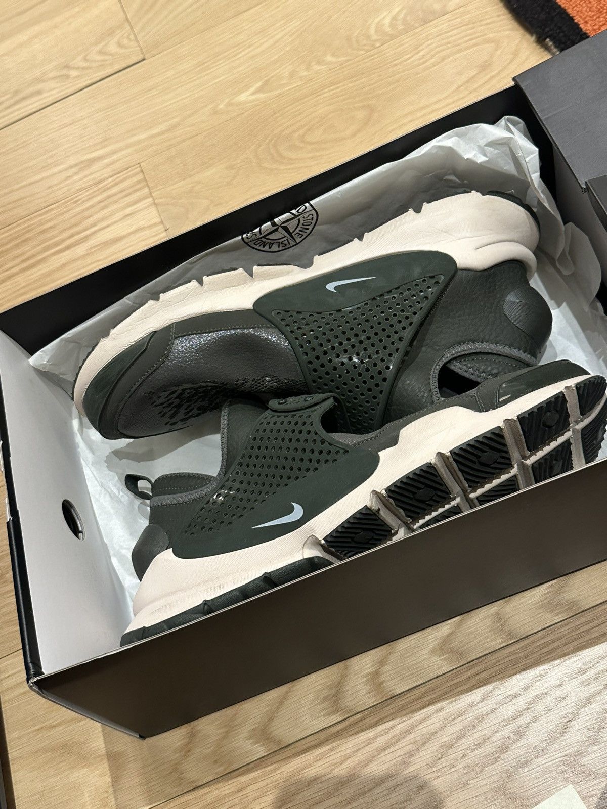 Nike × Stone Island Nike x Stone Island Sock Dart Mid Green Sneakers Size US 11 / EU 44 - 3 Thumbnail