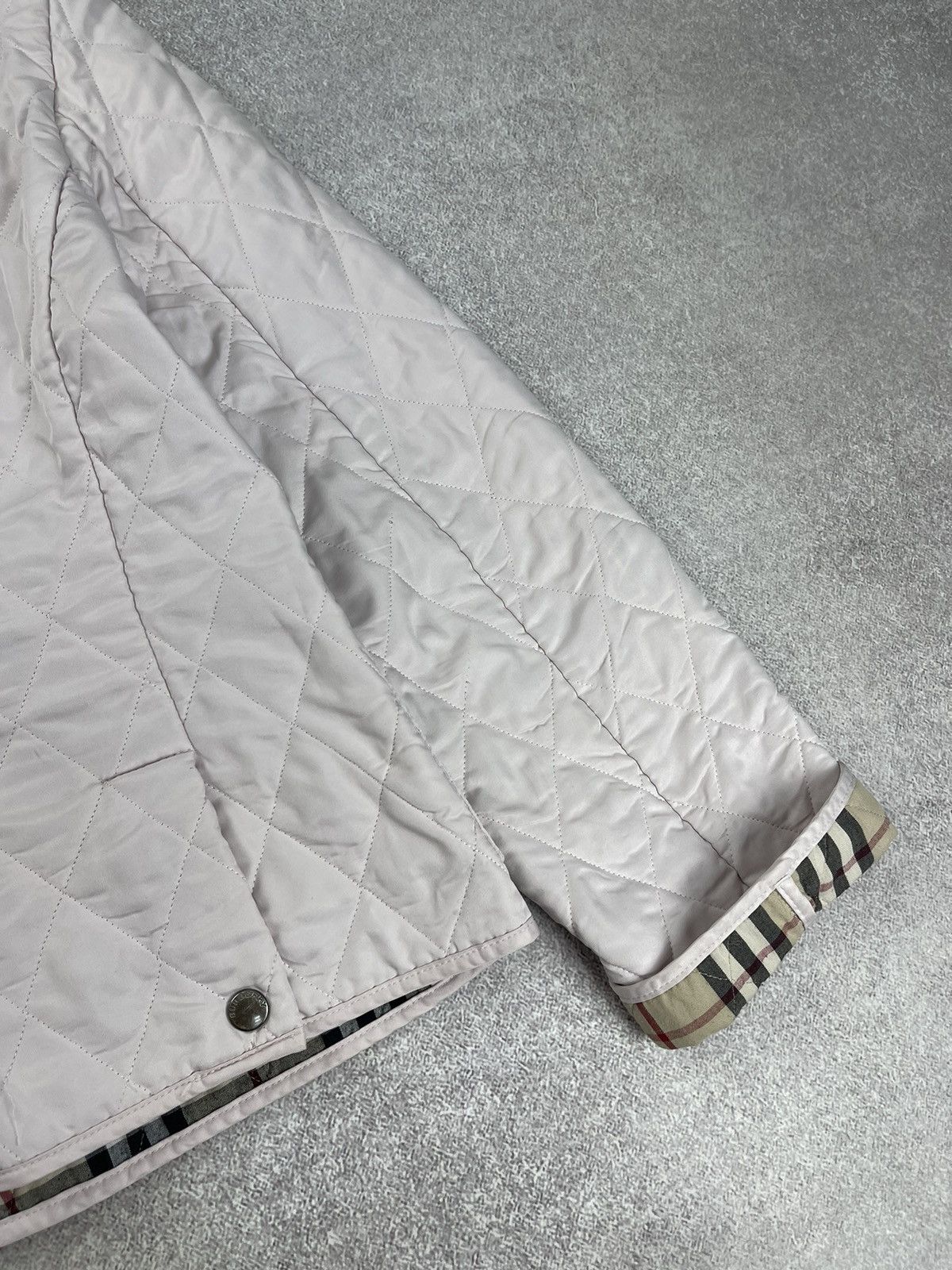 Burberry Vintage Burberry Quilted Zip Jacket Women’s Light Pink Size L / US 10 / IT 46 - 17 Thumbnail