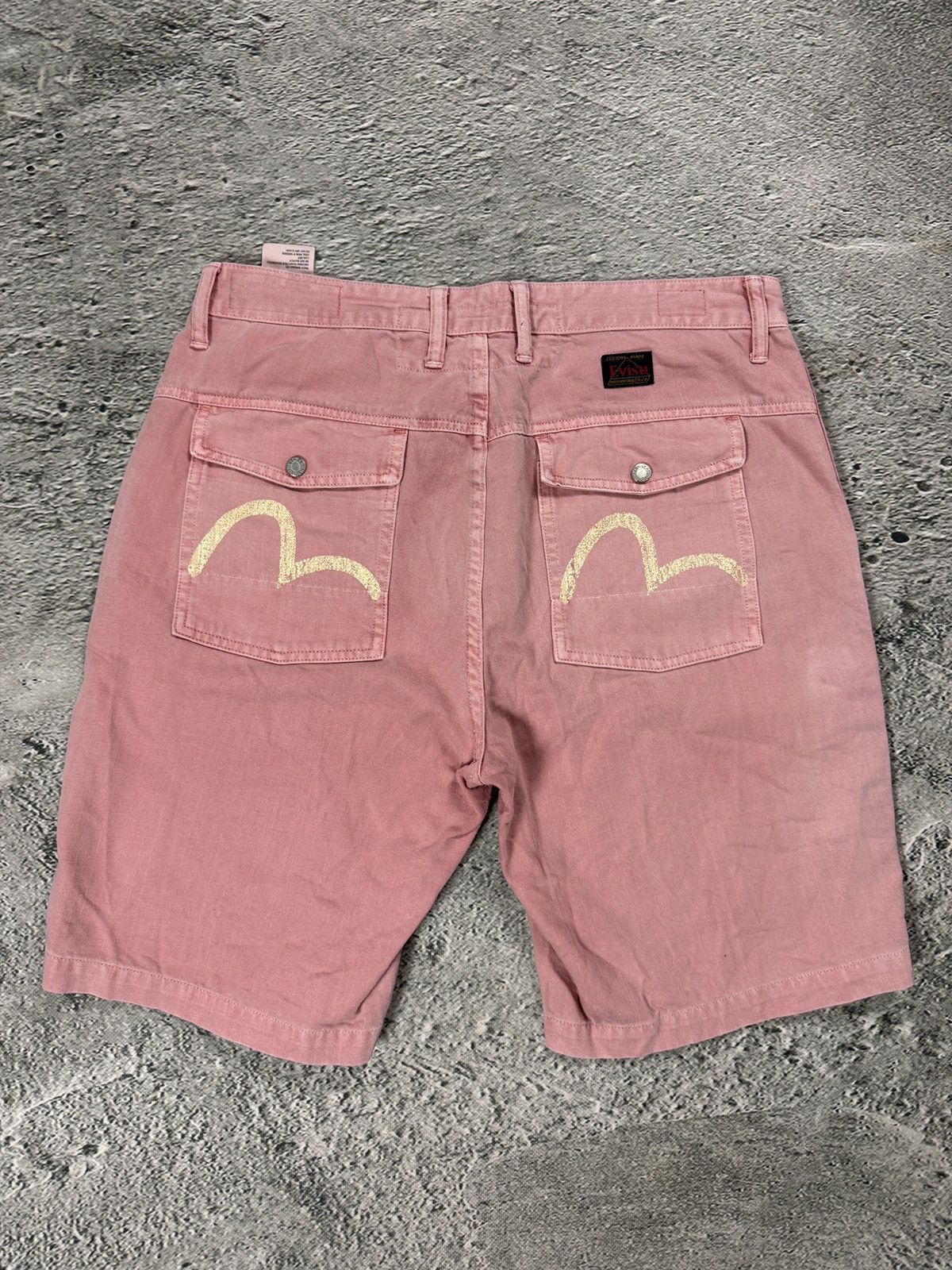 Evisu Evisu jorts pink Y2K shorts denim white seagulls cargo Size US 34 / EU 50 - 1 Thumbnail