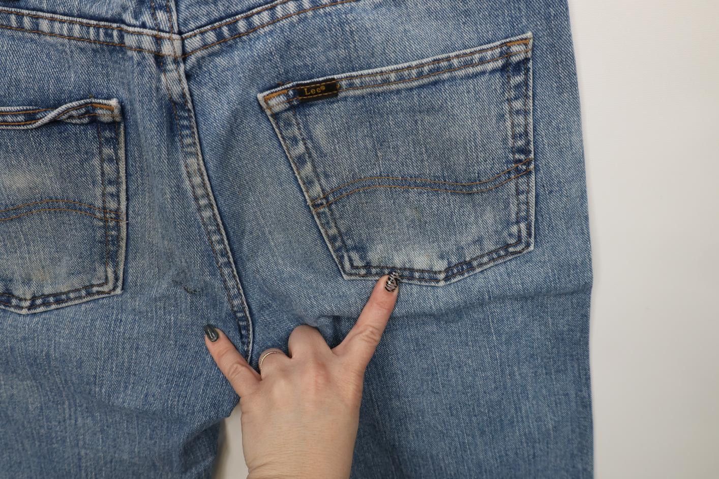 Lee Vintage Y2K Lee Regular Straight Leg Denim Jeans Blue Cotton Size US 33 - 14 Thumbnail