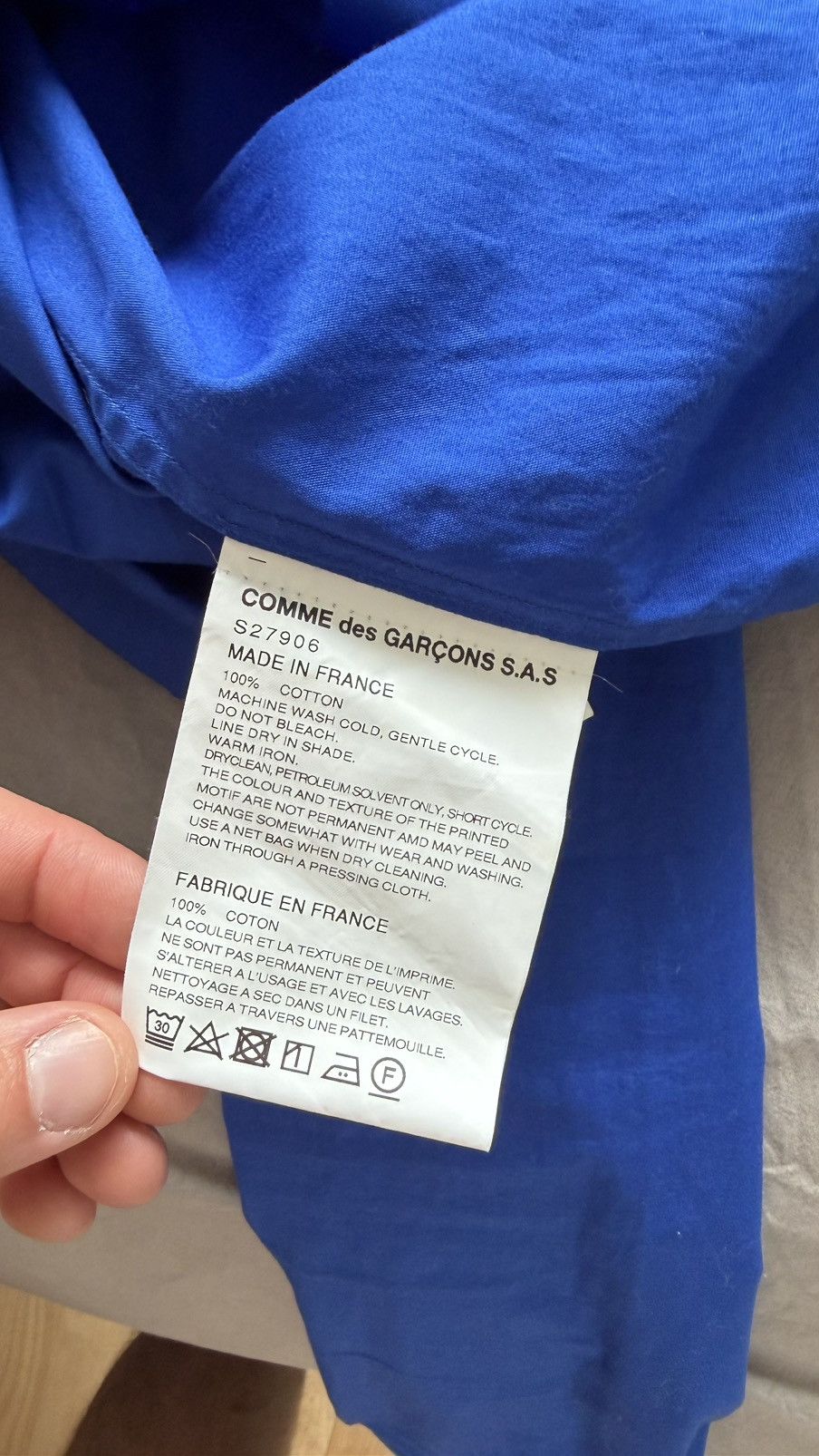 Comme des Garcons SHIRT Comme des garçons SHIRT blue shirt Size US M / EU 48-50 / 2 - 4 Thumbnail