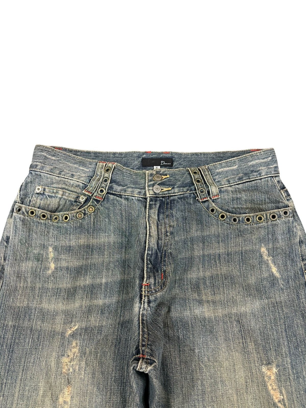 Japanese Brand Vintage Japanese Brand Mud Wash Distressed Loose Baggy Jeans Size US 32 / EU 48 - 4 Thumbnail