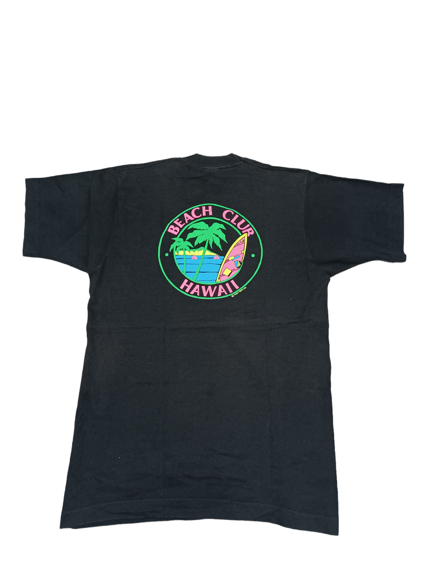 Fruit Of The Loom 1990! VINTAGE MADE IN USA FOTL HAWAII BEACH CLUB TEE Size US L / EU 52-54 / 3 - 1 Thumbnail