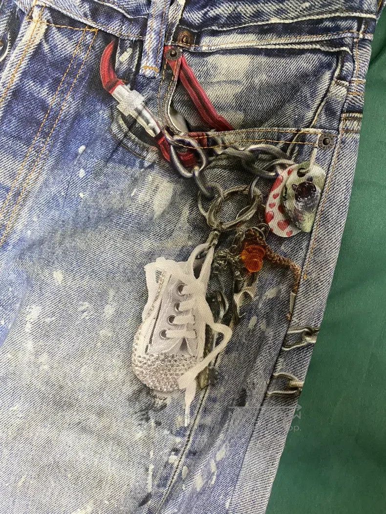 Acne Studios Acne Studios 1981 Chain-Detailed 3D-Printed Jeans Size US 30 / EU 46 - 8 Thumbnail