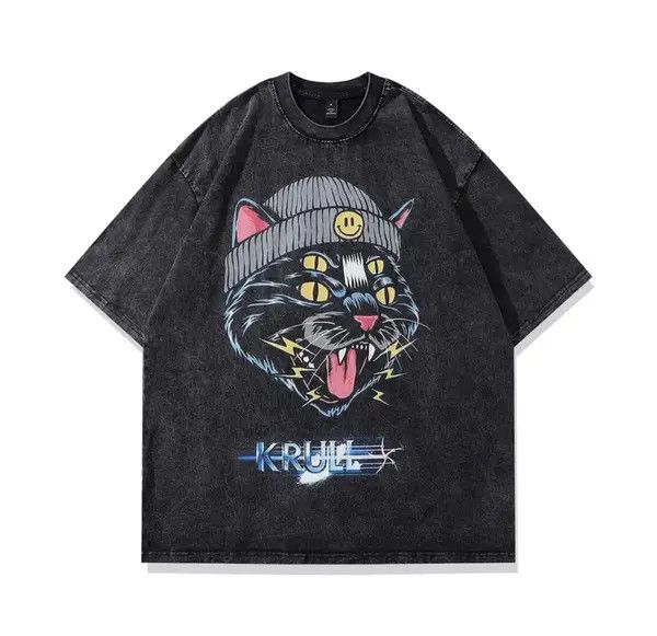 Japanese Brand 80s Cartoon Design Face Oversized Printed Vintage T-Shirt Size US M / EU 48-50 / 2 - 1 Thumbnail