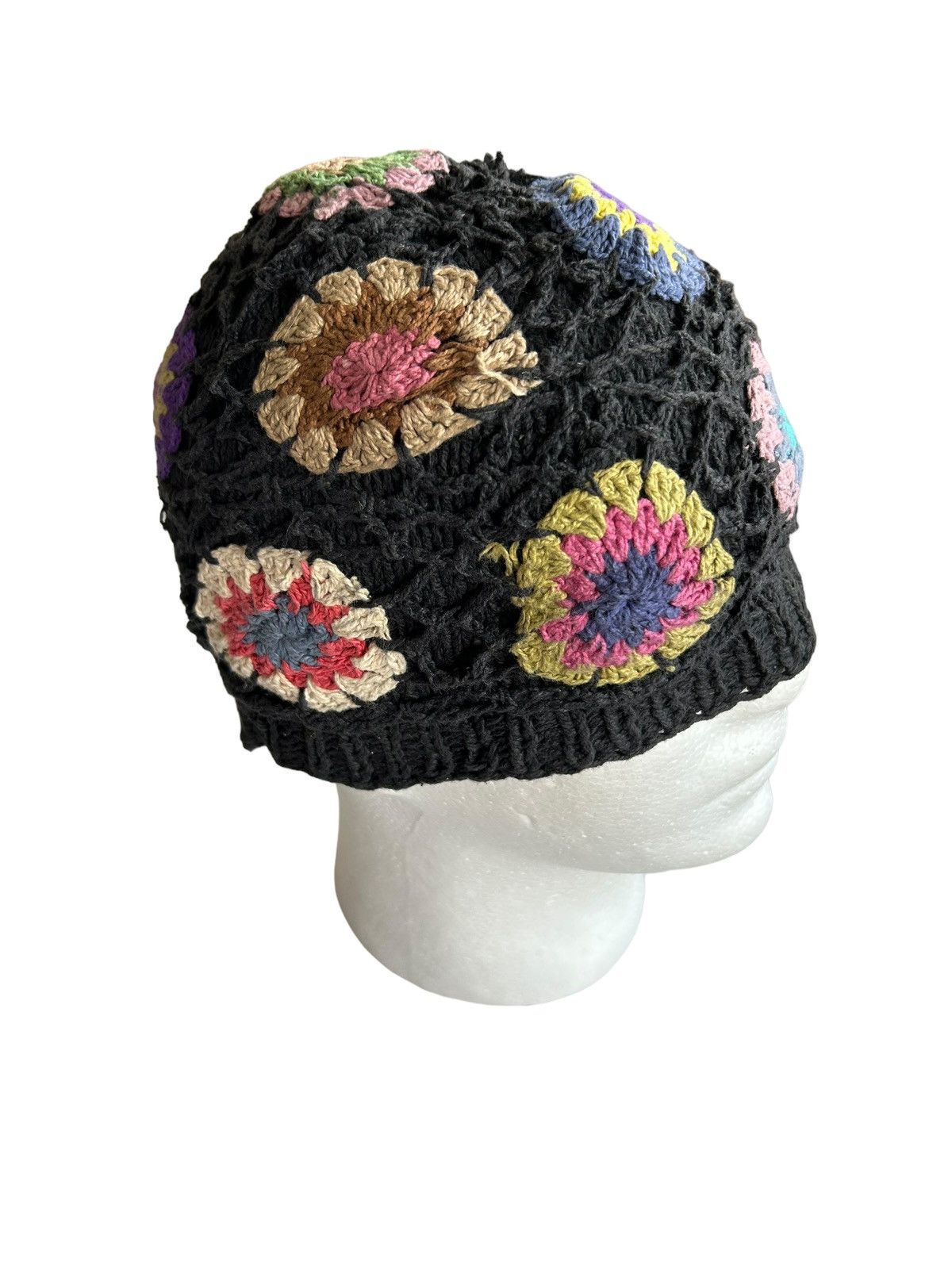 Japanese Brand × Kapital 🌈Hippies Style Crochet Knitted Handmade Beanie Hats ☠️🌈 Size ONE SIZE - 7 Thumbnail