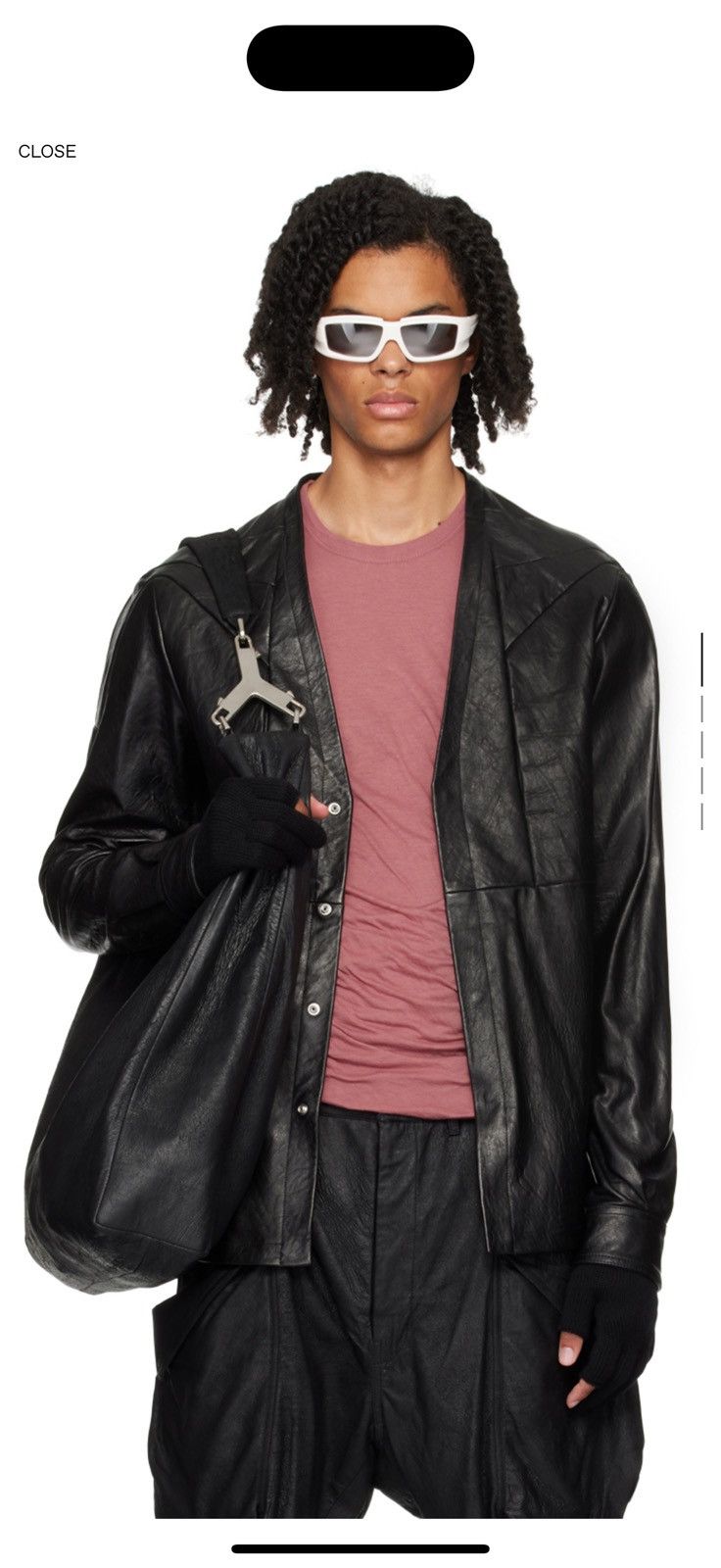 Rick Owens Rick Owens Girdered Larry Leather Jacket 50 Size US M / EU 48-50 / 2 - 2 Thumbnail