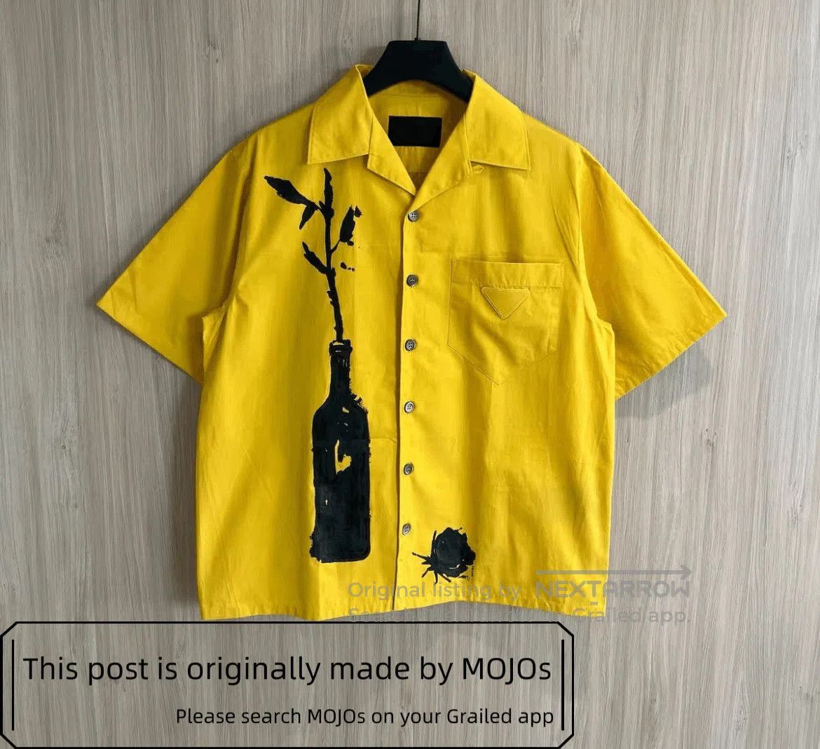 Prada Prada Plant in Bottle Yellow Shirt mojos. Size US M / EU 48-50 / 2 - 1 Thumbnail