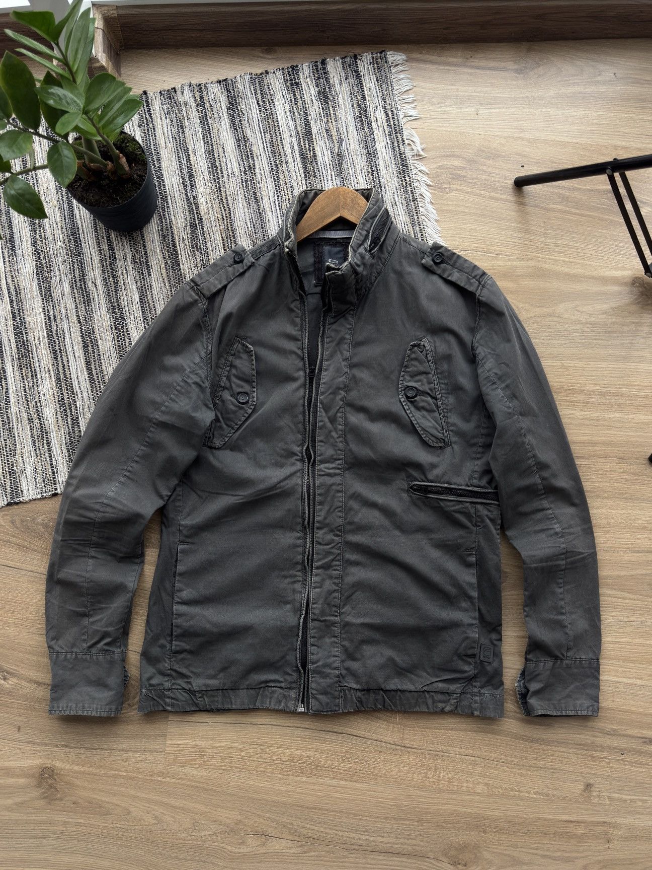 G-Star Vintage G Star Raw Military Gray Army Pocket Zip Jacket L Size US L / EU 52-54 / 3 - 5 Thumbnail