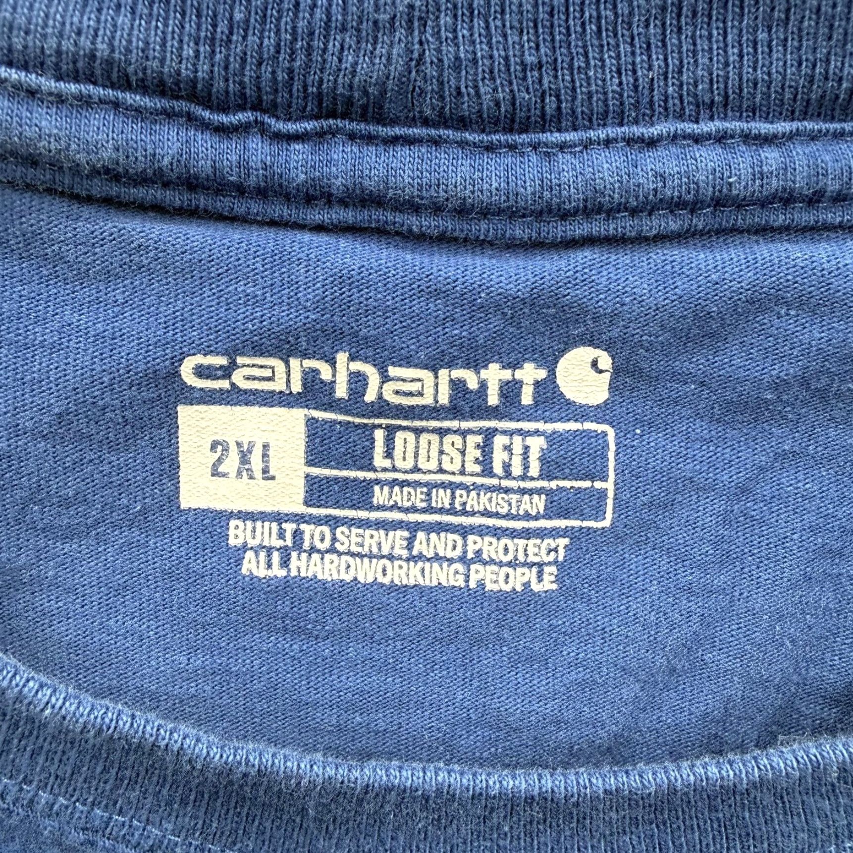 Carhartt Carhartt Shirt Mens 2XL Blue Loose Fit K87 Pocket Workwear Tee Tagless Cotton Shirt Mens 2XL Blue Regular Crew Neck Short Sleeve Pocket Logo Medieval? Size US XXL / EU 58 / 5 - 3 Thumbnail