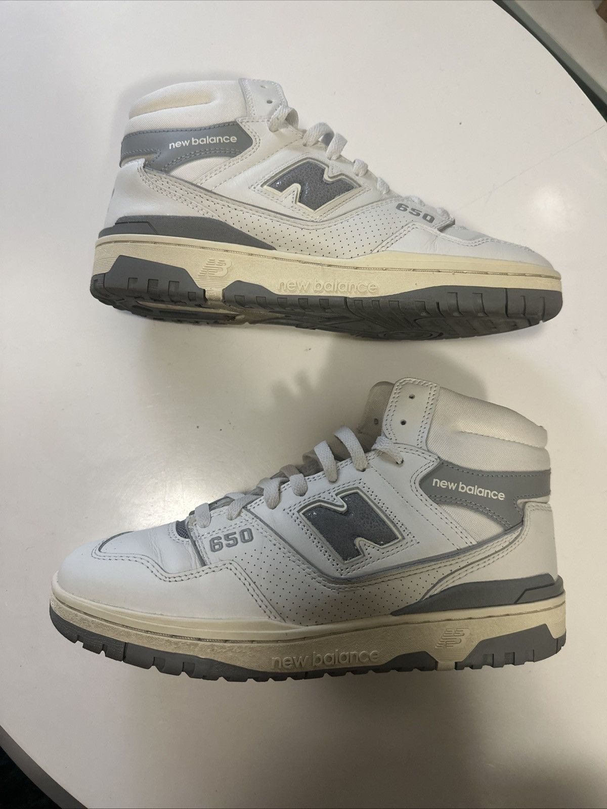 New Balance Men New Balance Aime Leon Dore 650 White Silver 9.5 BB650RA1 Size US 9.5 / EU 42-43 - 4 Thumbnail